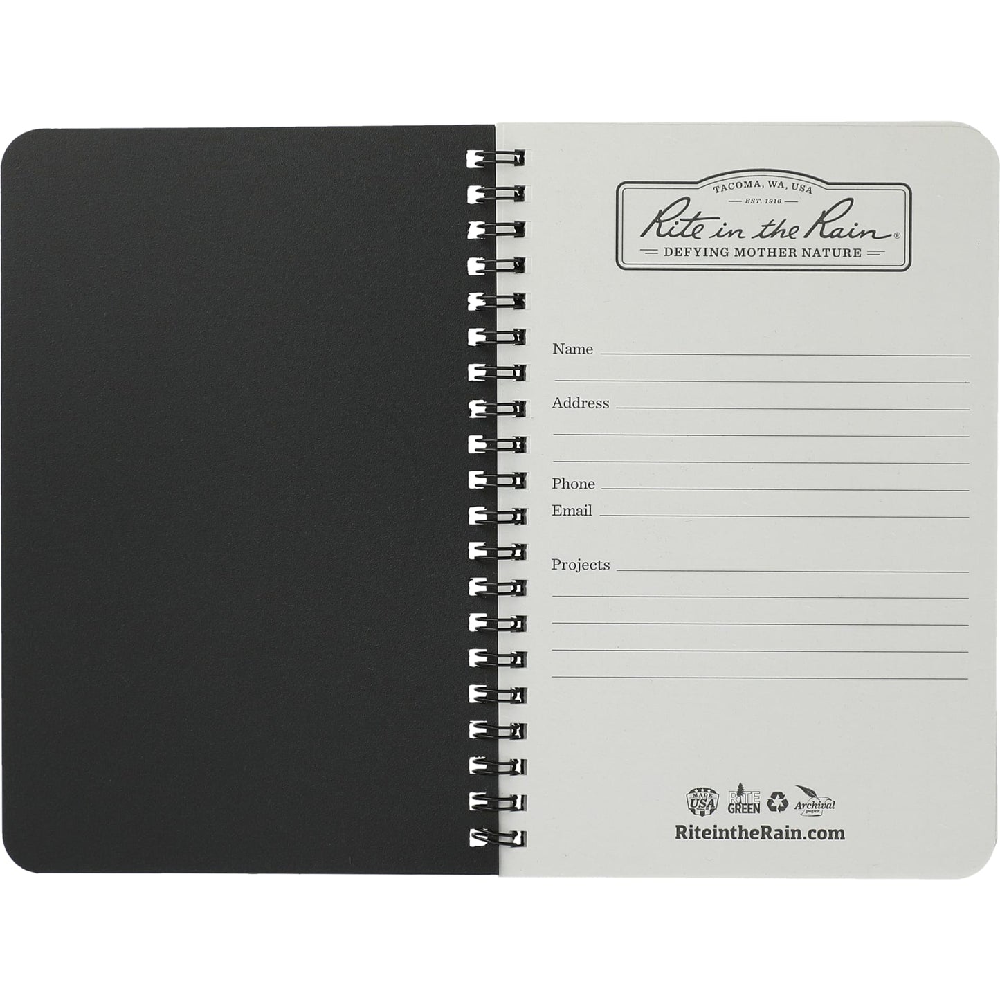 4.6” x 7” Rite in the Rain Side Spiral Notebook