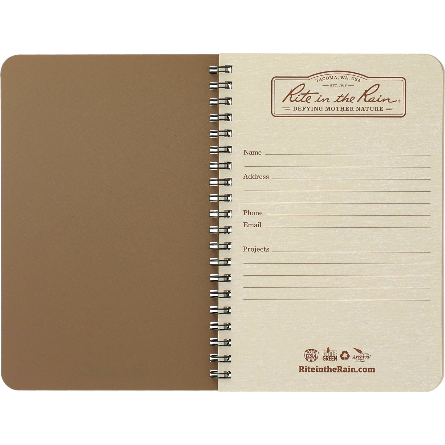 4.6” x 7” Rite in the Rain Side Spiral Notebook