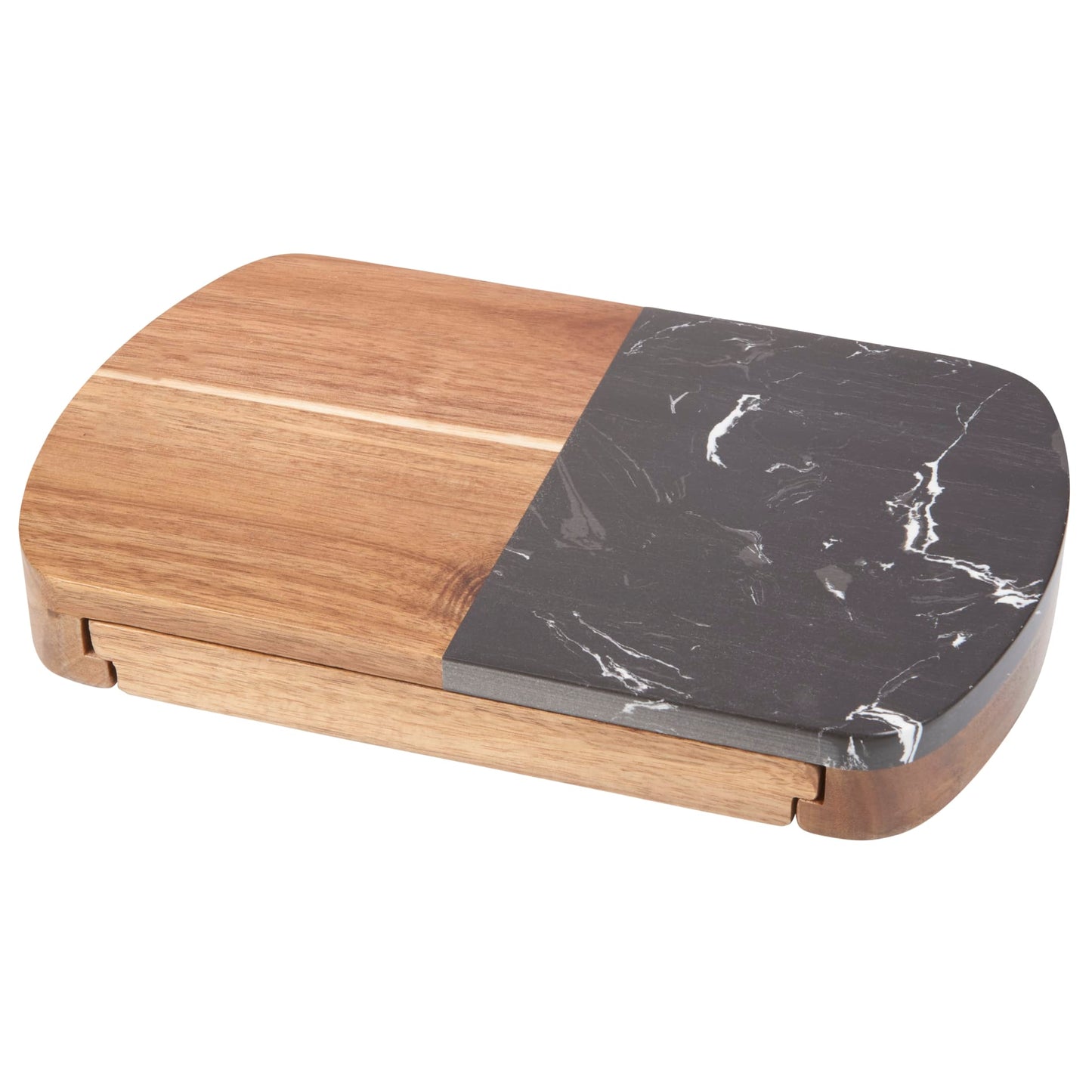 Black Marble Cheese Board Set with Knives