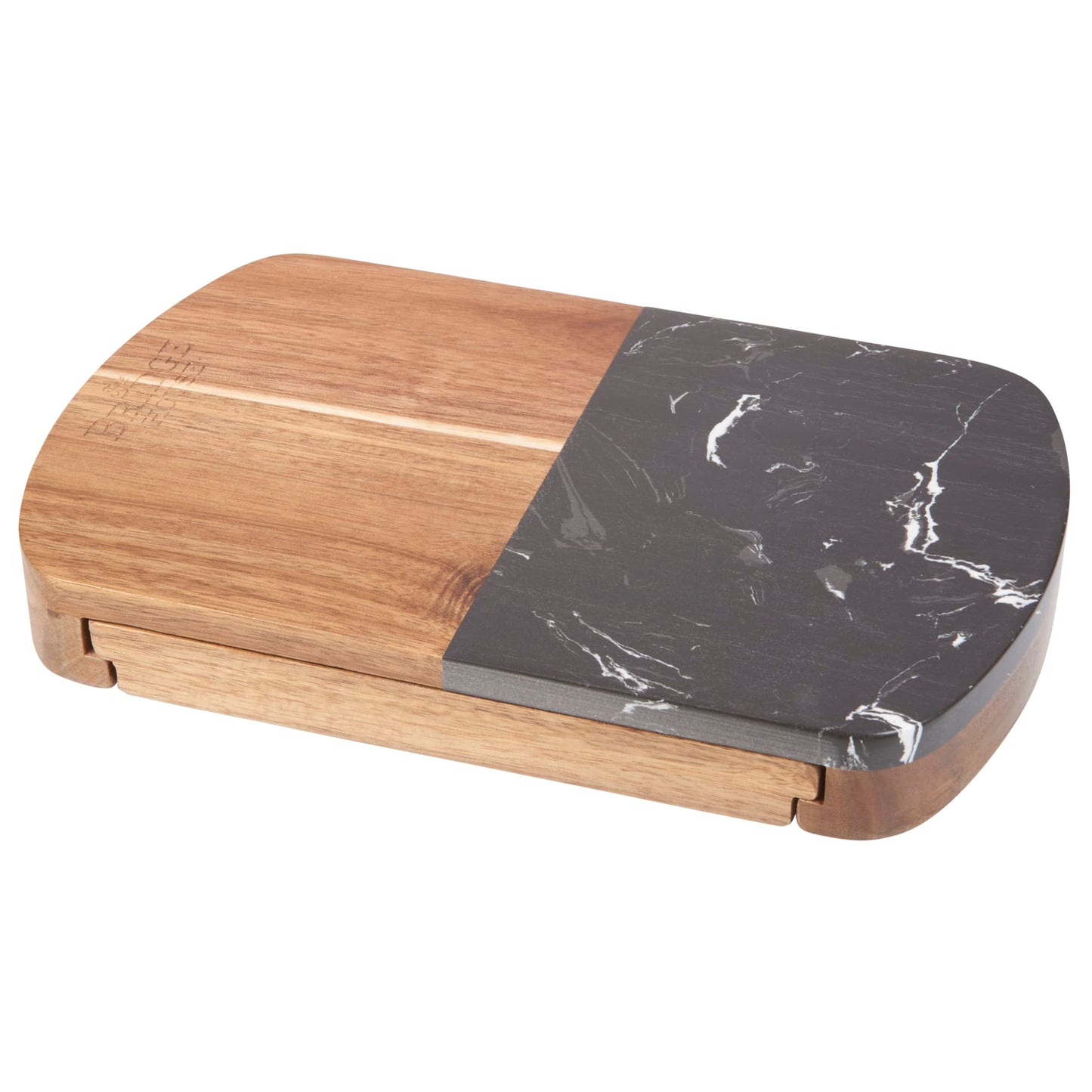 Black Marble Cheese Board Set with Knives