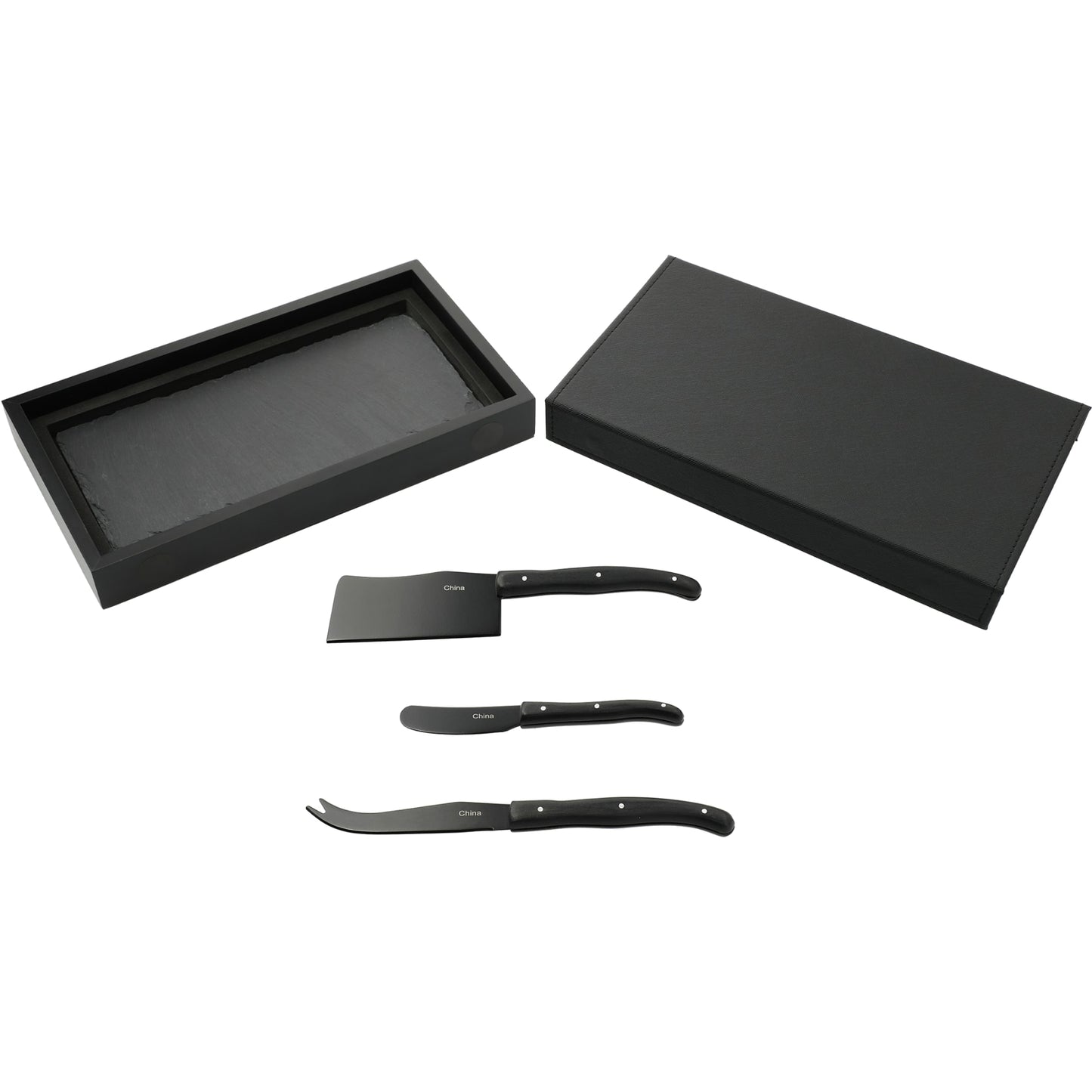 Modena Black Cheese & Serving Set