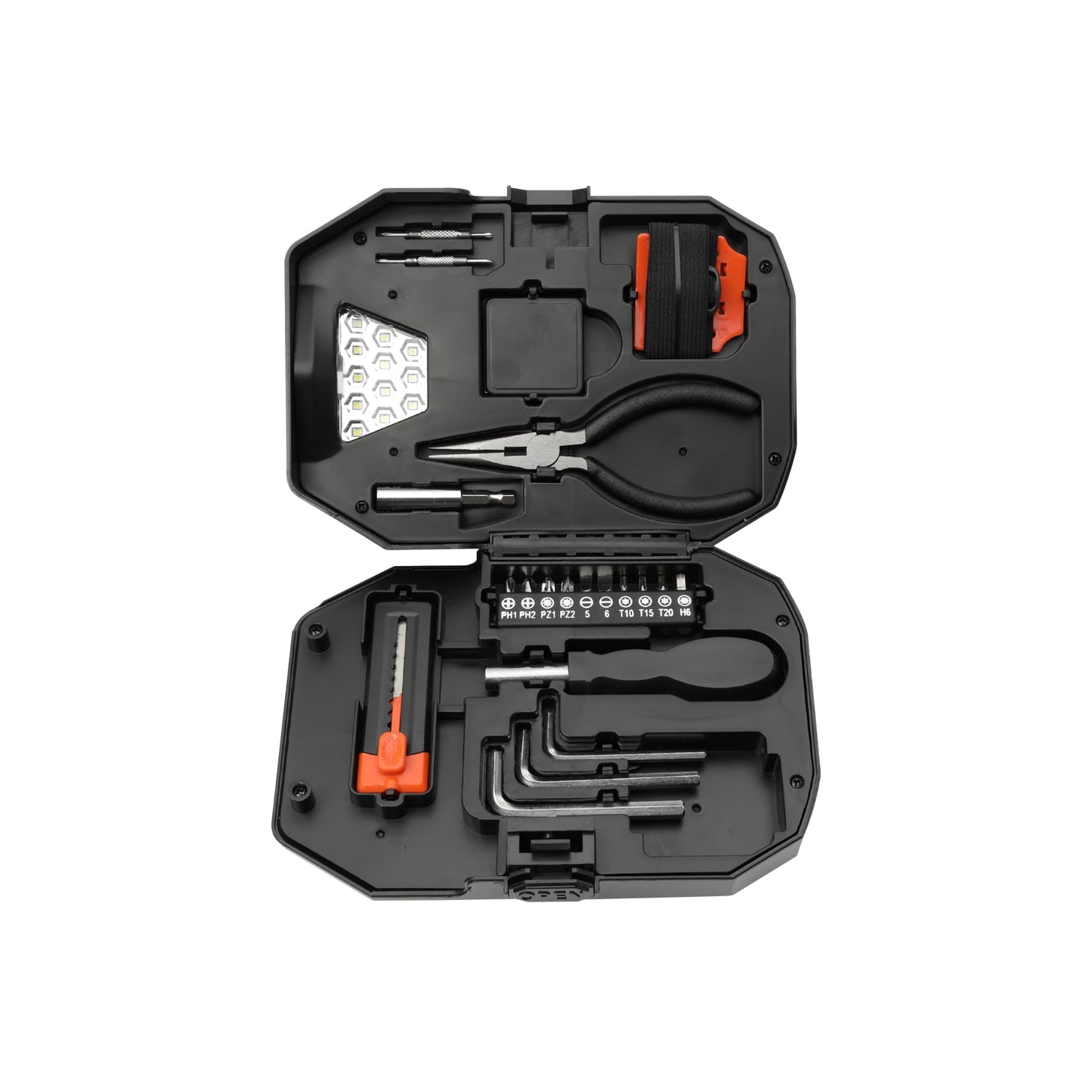 Built2Work Flashlight 22 Piece Tool Set