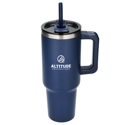 Pinnacle Recycled Travel Tumbler with Straw 40oz