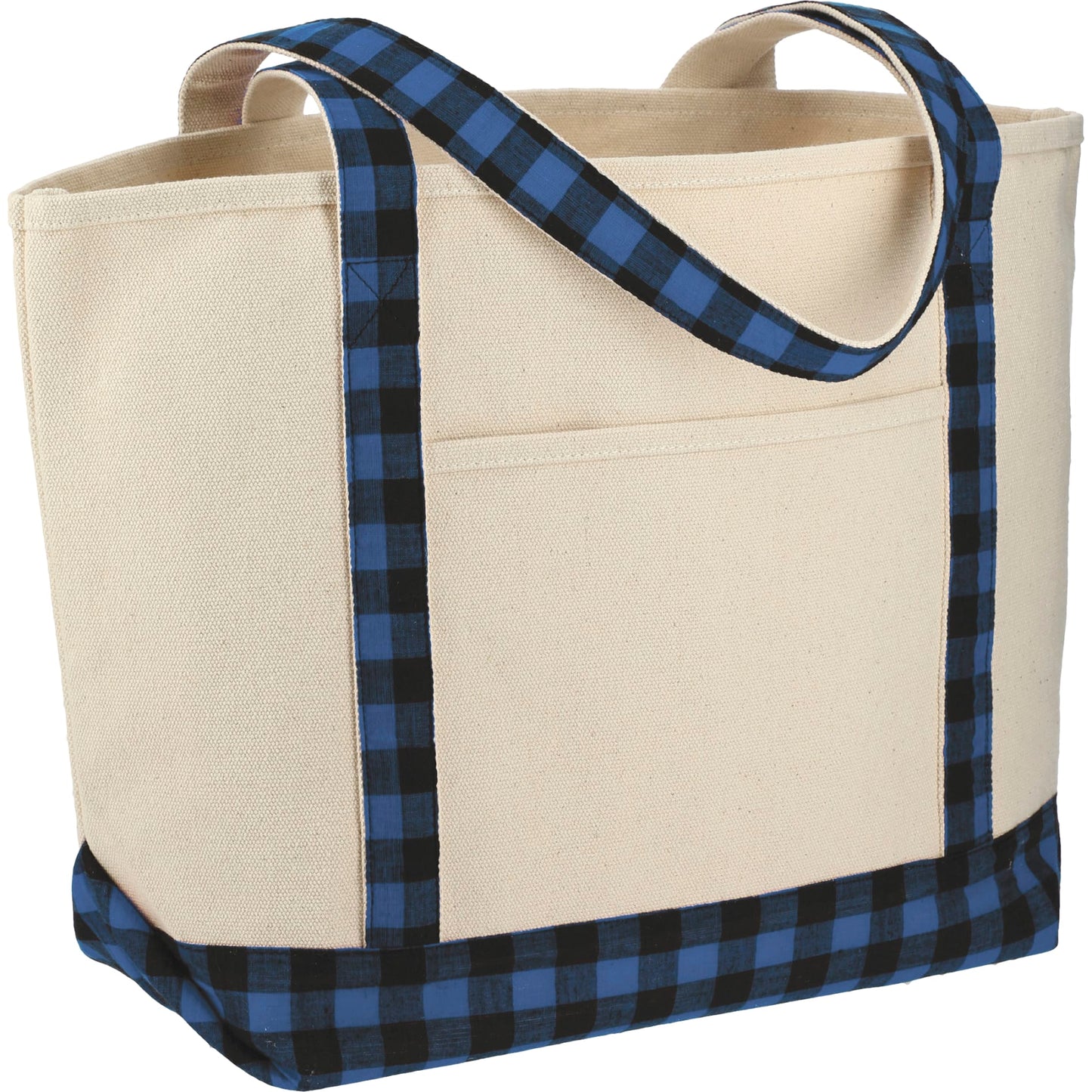 Buffalo Plaid 18oz Cotton Boat Tote