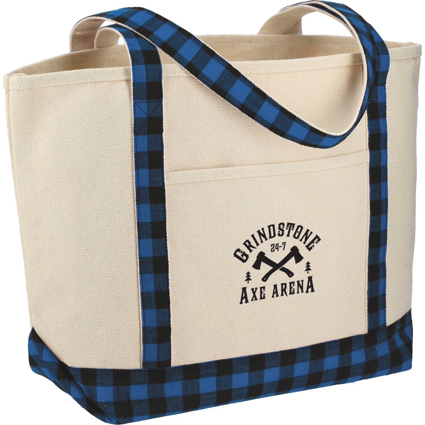 Buffalo Plaid 18oz Cotton Boat Tote