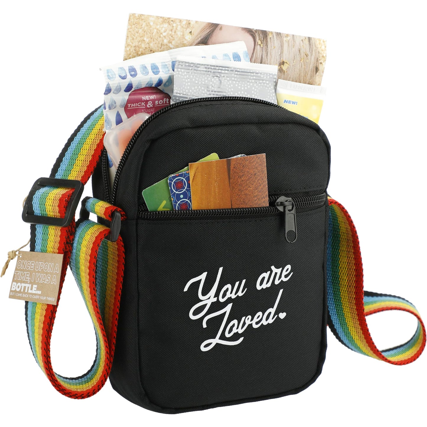 Rainbow RPET Crossbody Tote