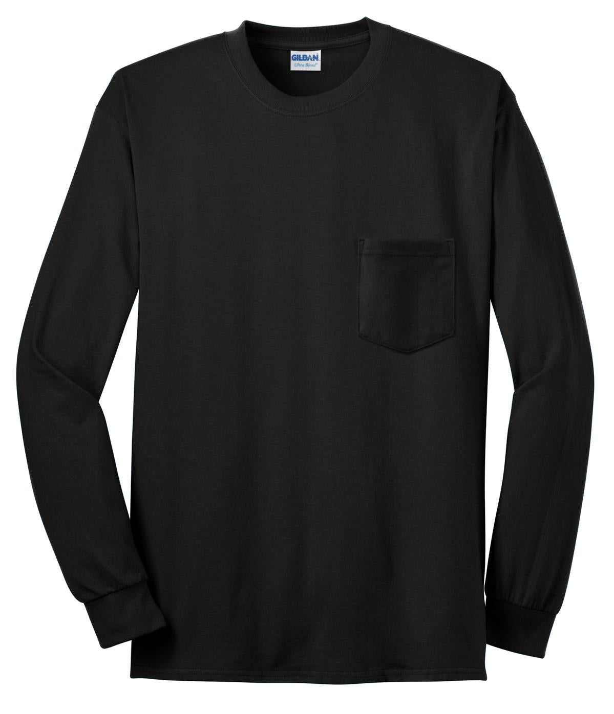 Gildan® - Ultra Cotton® 100% US Cotton Long Sleeve T-Shirt with Pocket