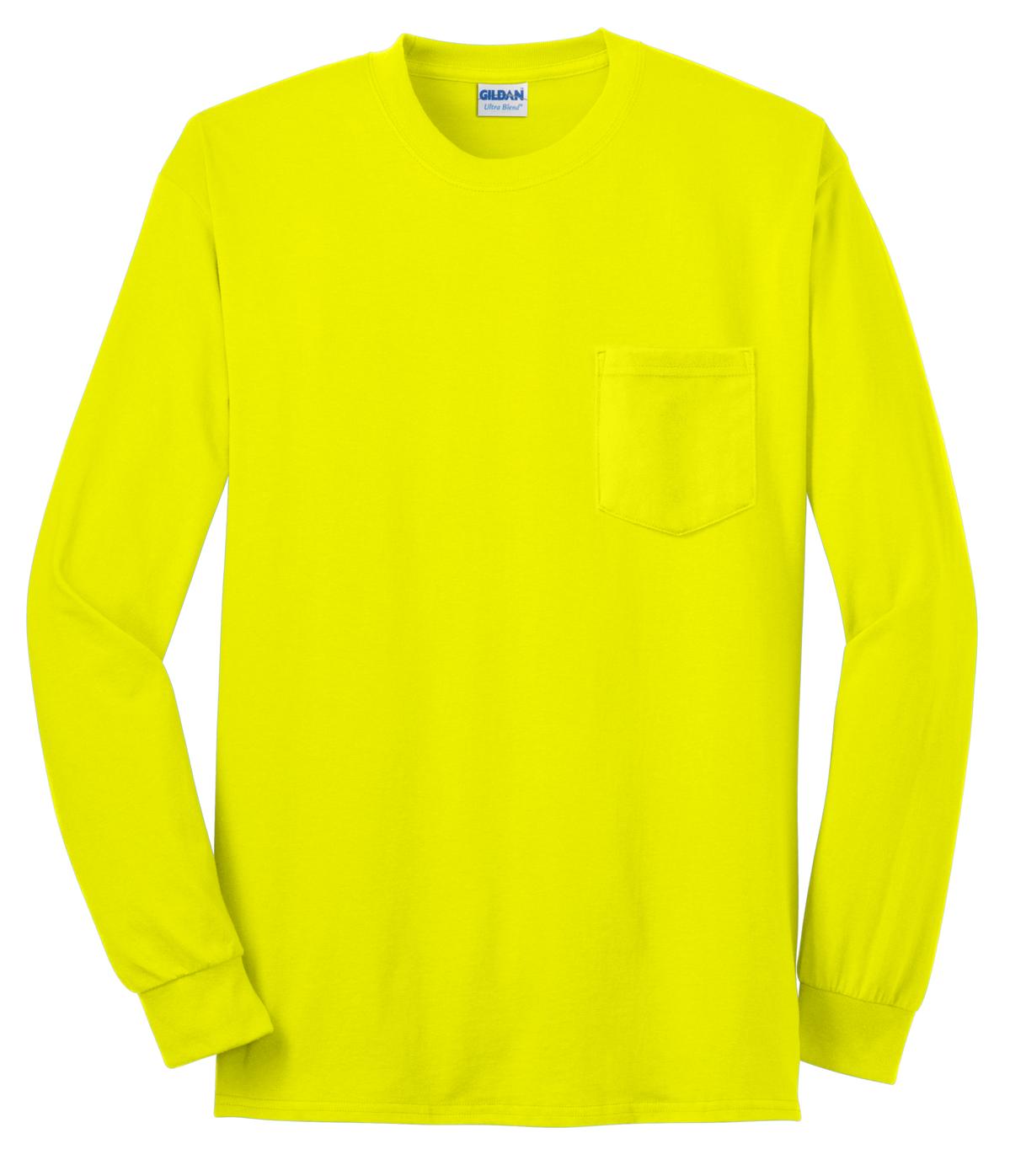 Gildan® - Ultra Cotton® 100% US Cotton Long Sleeve T-Shirt with Pocket