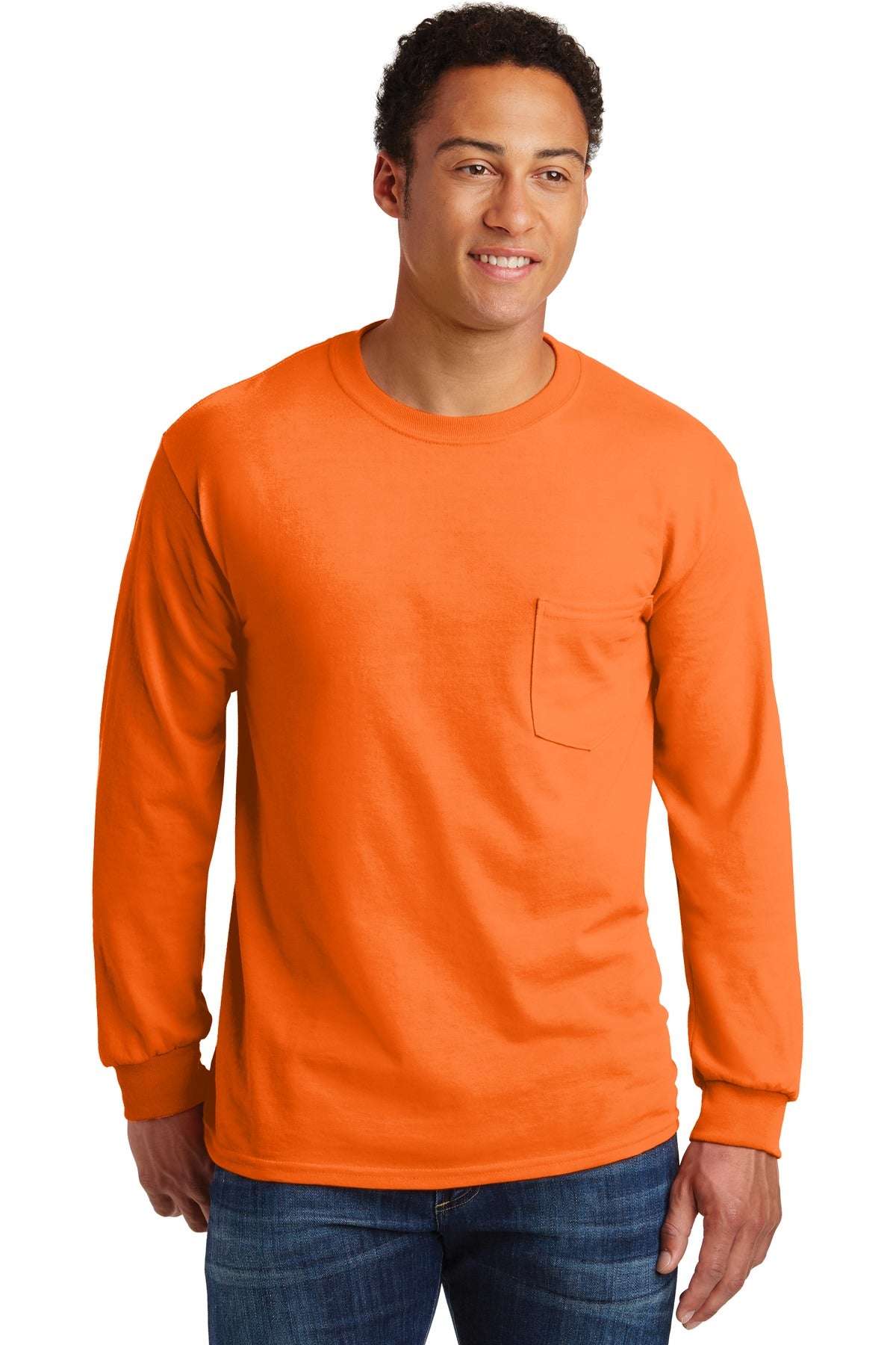 Gildan® - Ultra Cotton® 100% US Cotton Long Sleeve T-Shirt with Pocket