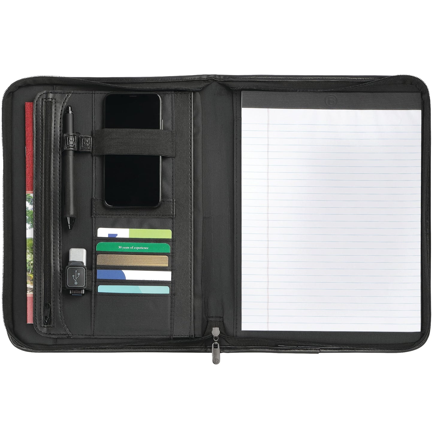 Burke Zippered Padfolio with FSC® Mix Paper