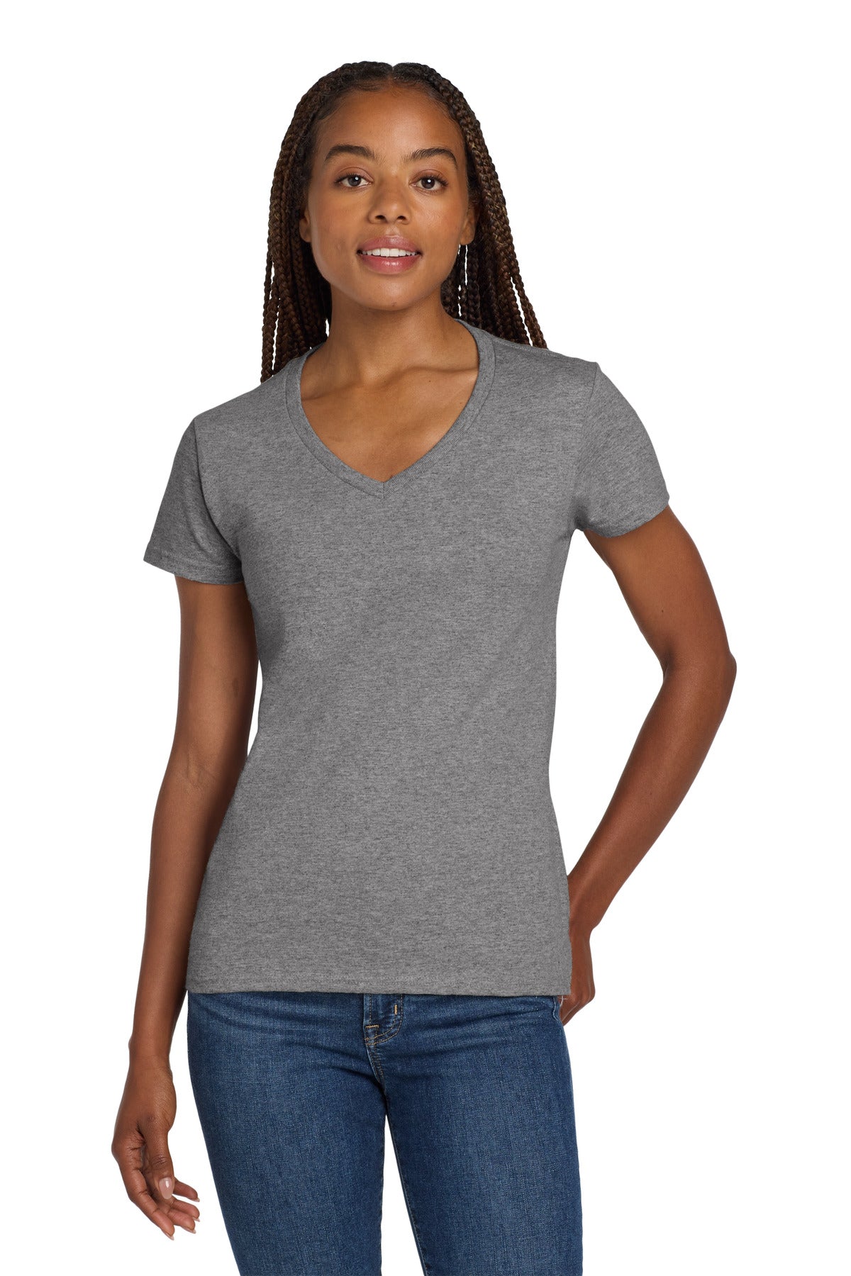 Gildan® Women's Heavy Cotton 100% Cotton V-Neck T-Shirt