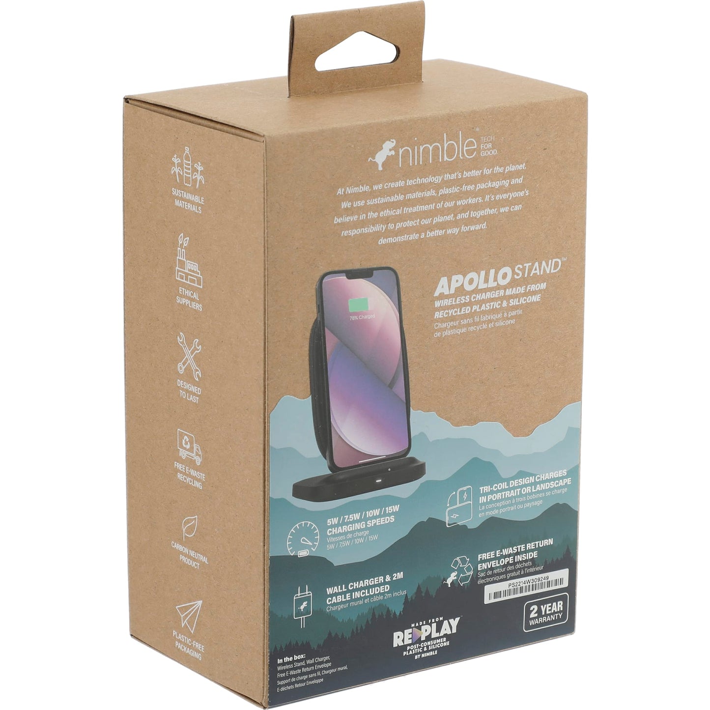 Nimble Apollo 15W Wireless Charging Stand