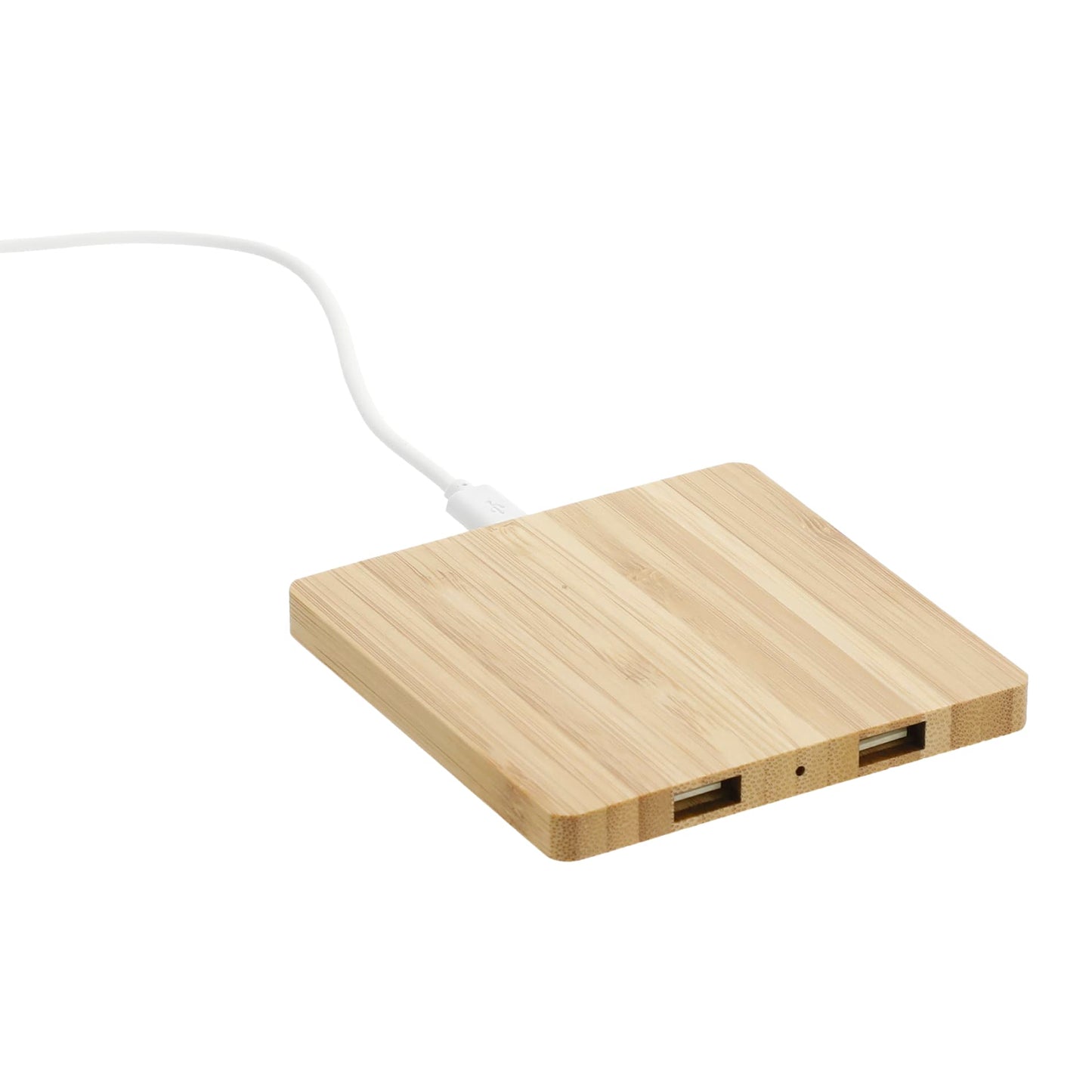 Bamboo Wireless Charging Pad with Dual Outputs