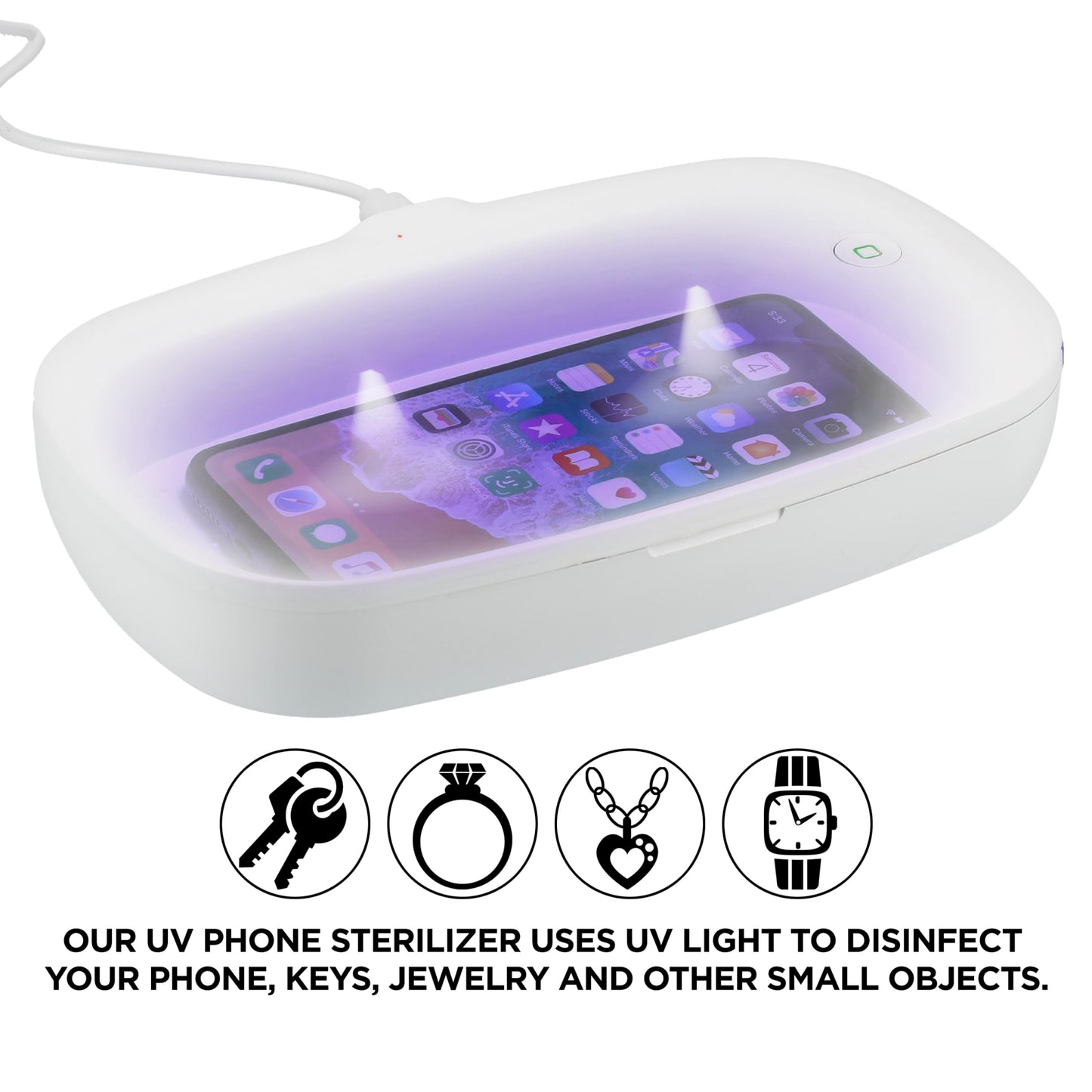 UV Phone Sanitizer with Wireless Charging Pad