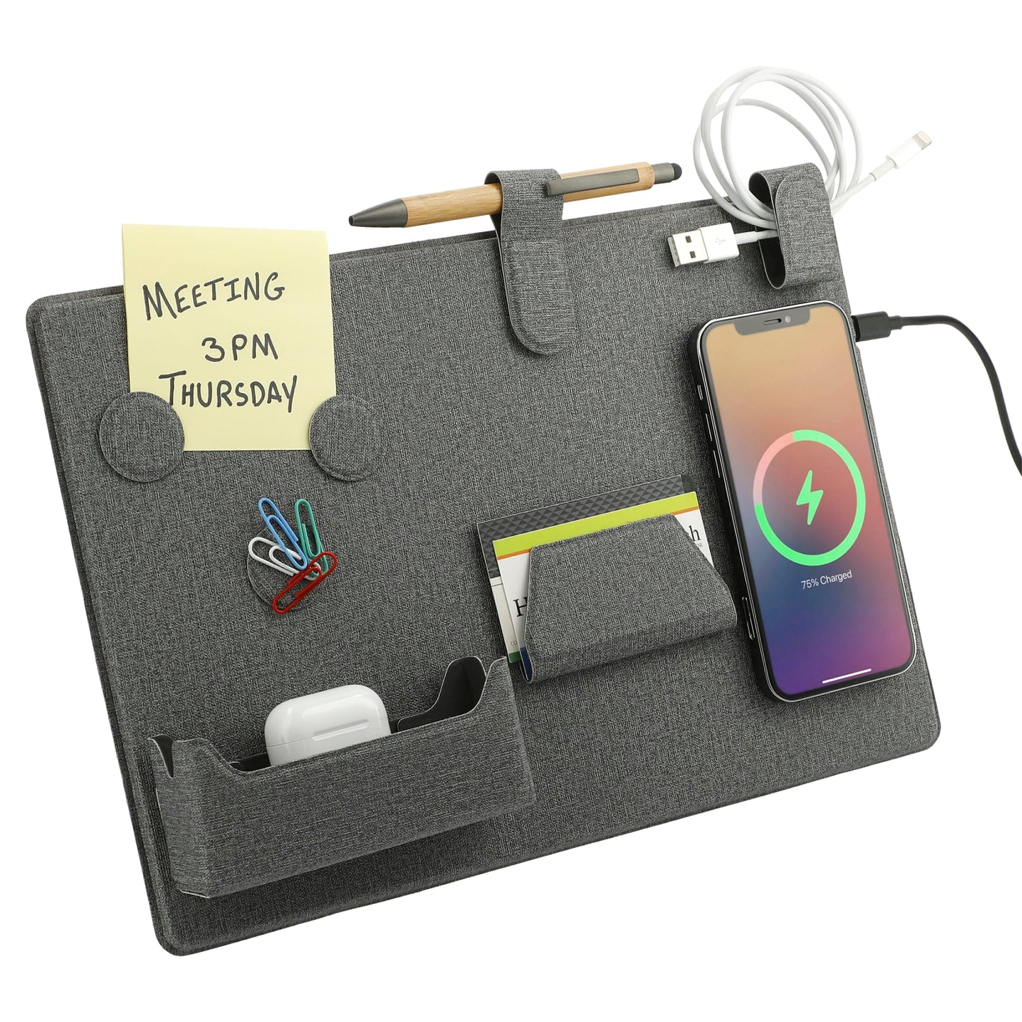 MagClick™ Fast Wireless Charging Desk Organizer