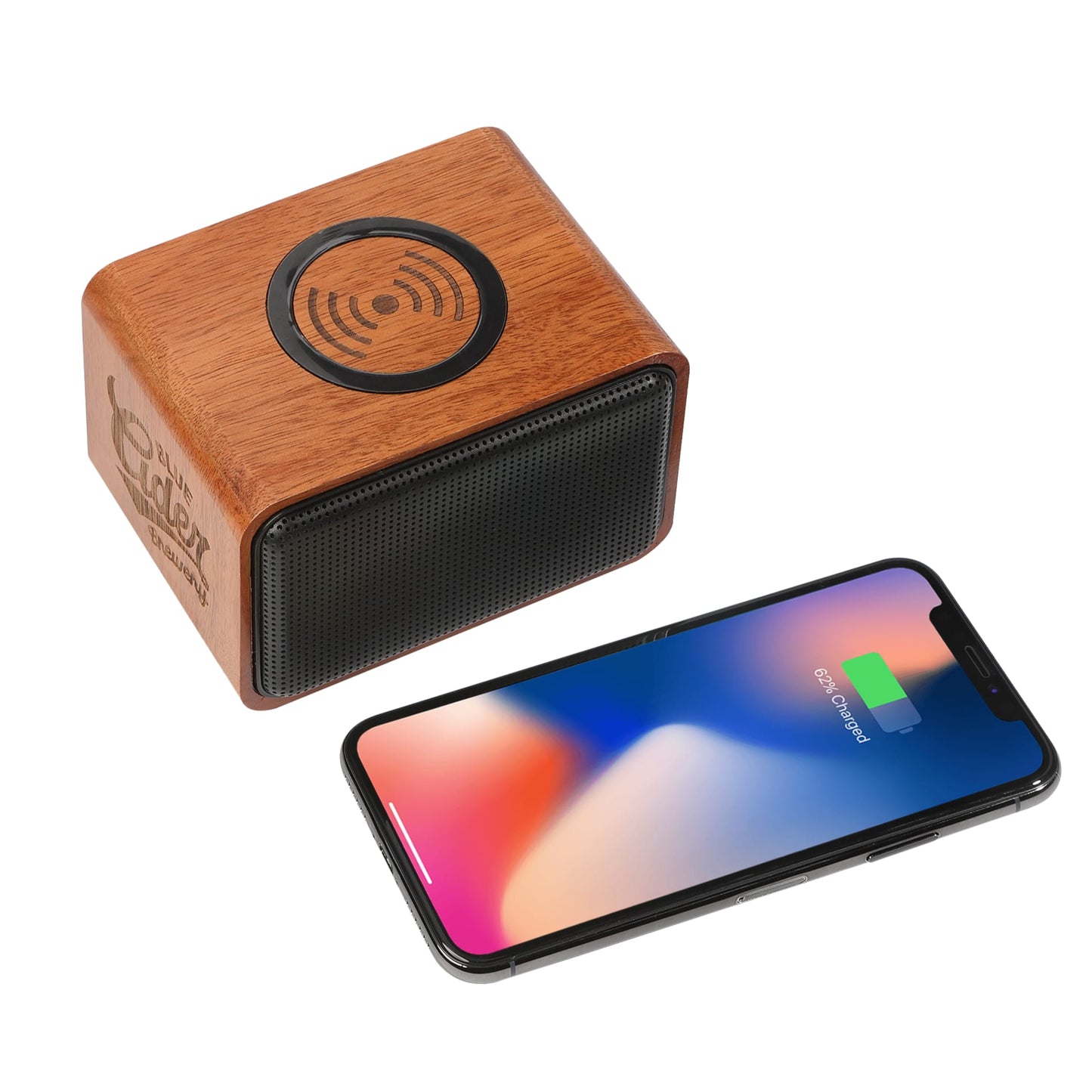 Wood Bluetooth Speaker with Wireless Charging Pad