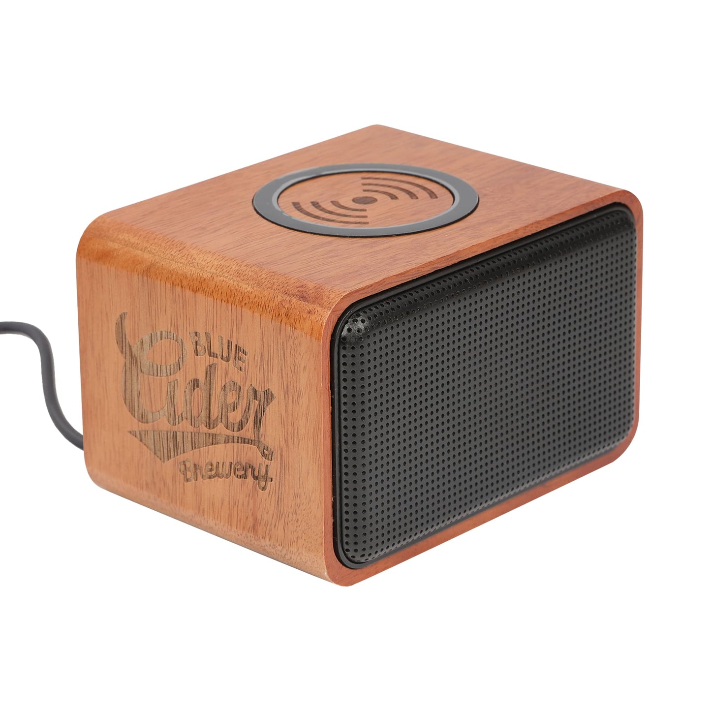 Wood Bluetooth Speaker with Wireless Charging Pad