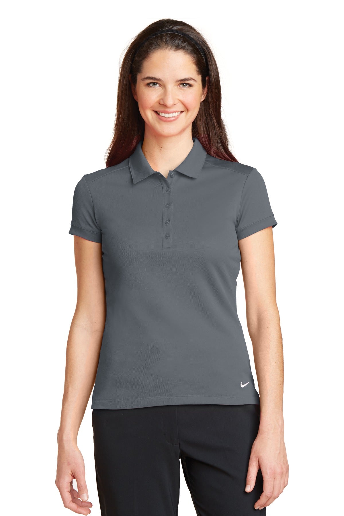 Nike Women's Dri-FIT Solid Icon Pique Modern Fit Polo