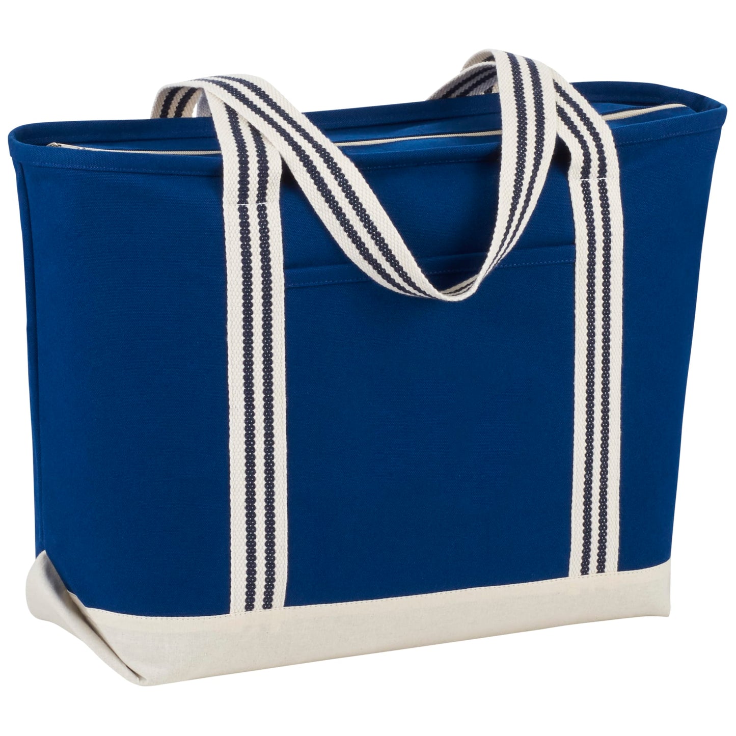 Atlantic Stripe 20oz Cotton Zippered Boat Tote