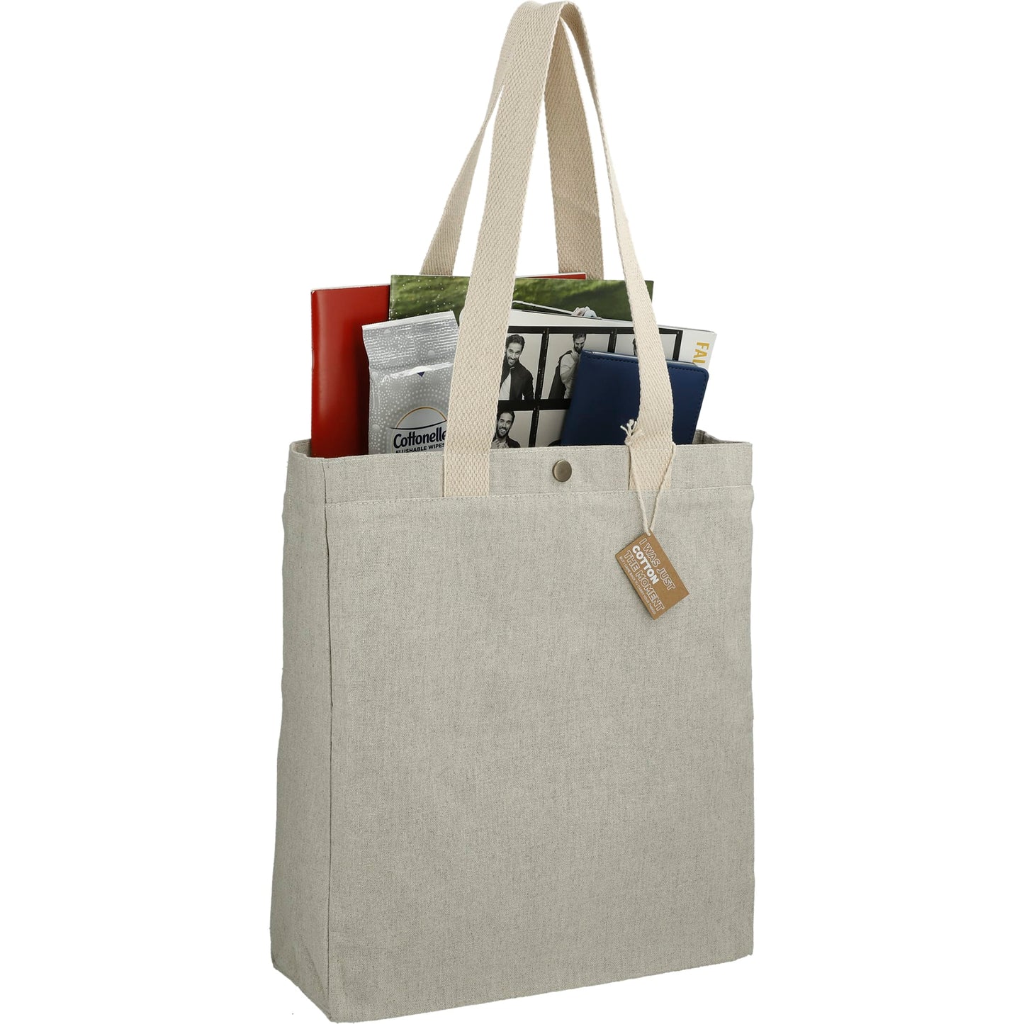 Repose 10oz Recycled Cotton Box Tote w/Snap