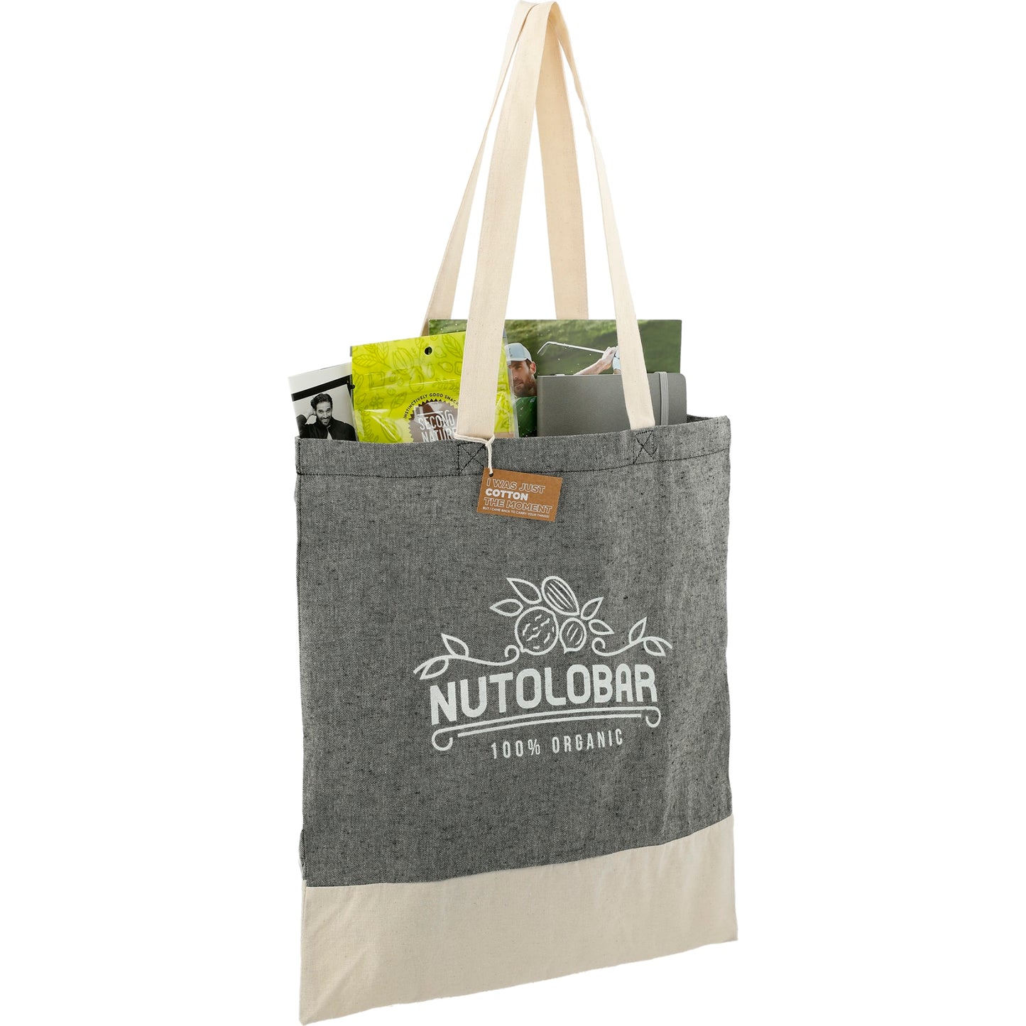 Split Recycled 5oz Cotton Twill Convention Tote