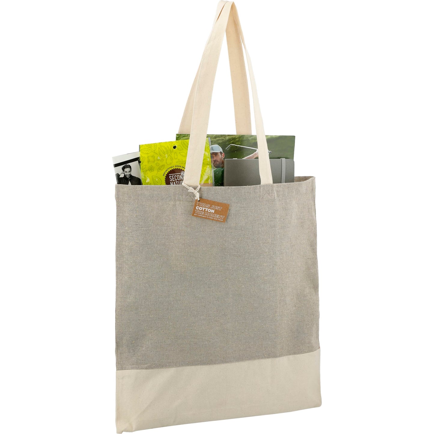 Split Recycled 5oz Cotton Twill Convention Tote