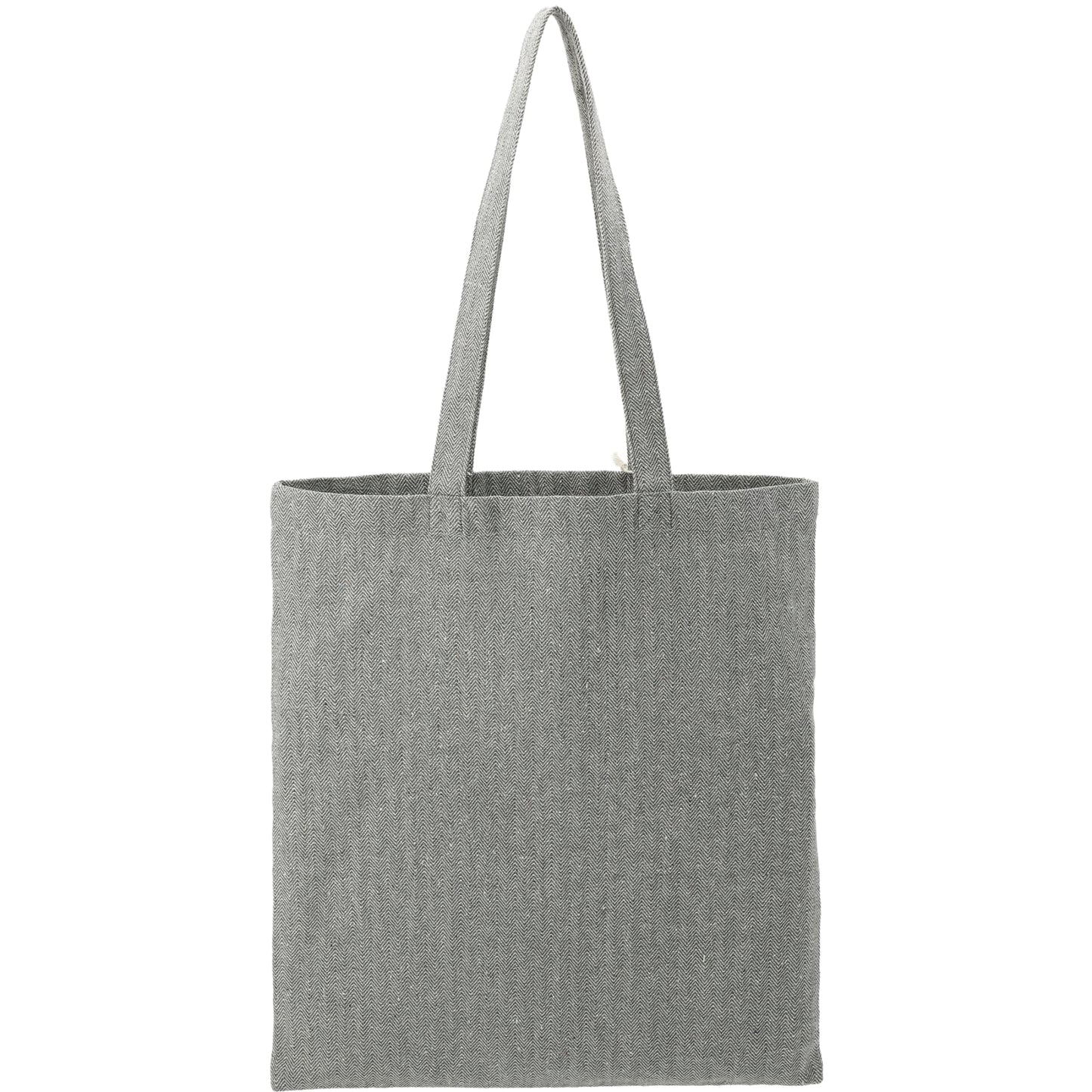 Recycled Cotton Herringbone Tote w/Zip Pocket