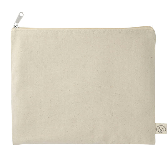 Organic Cotton Flat Travel Pouch