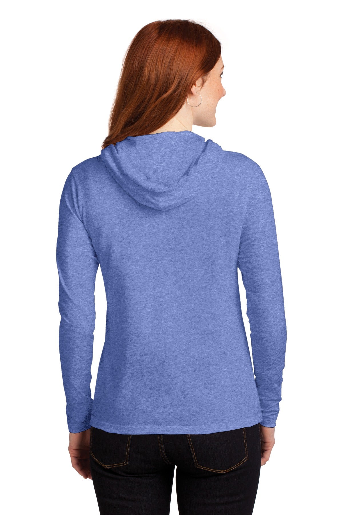 Gildan® Ladies 100% Combed Ring Spun Cotton Long Sleeve Hooded T-Shirt