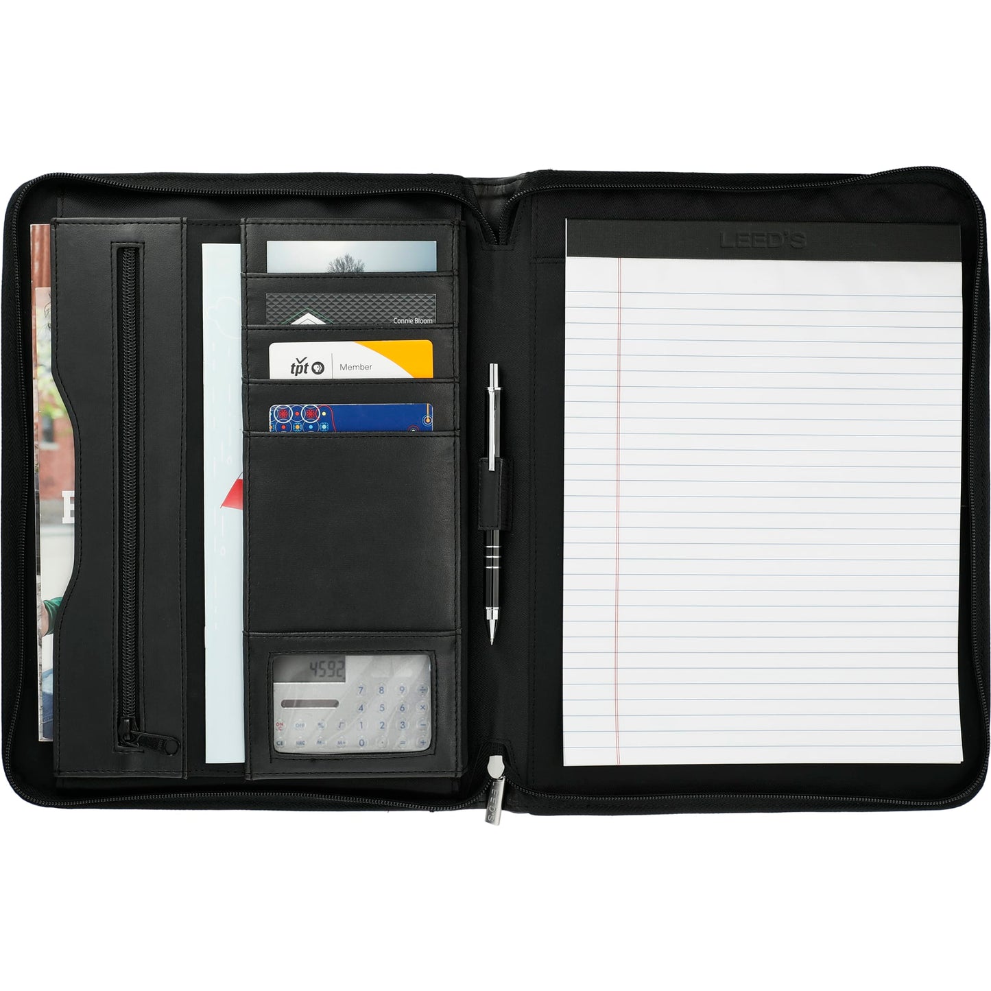 Millennium Leather Zippered Padfolio FSC® Mix Pape