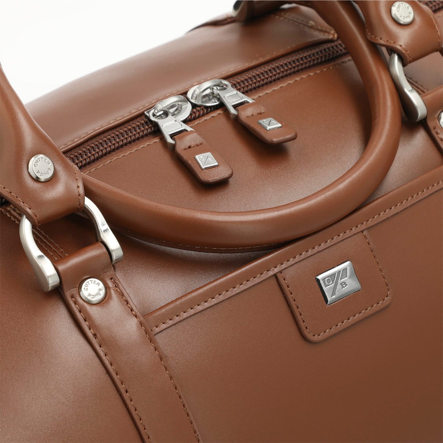 Cutter & Buck® 19" Leather Weekender Duffel Bag