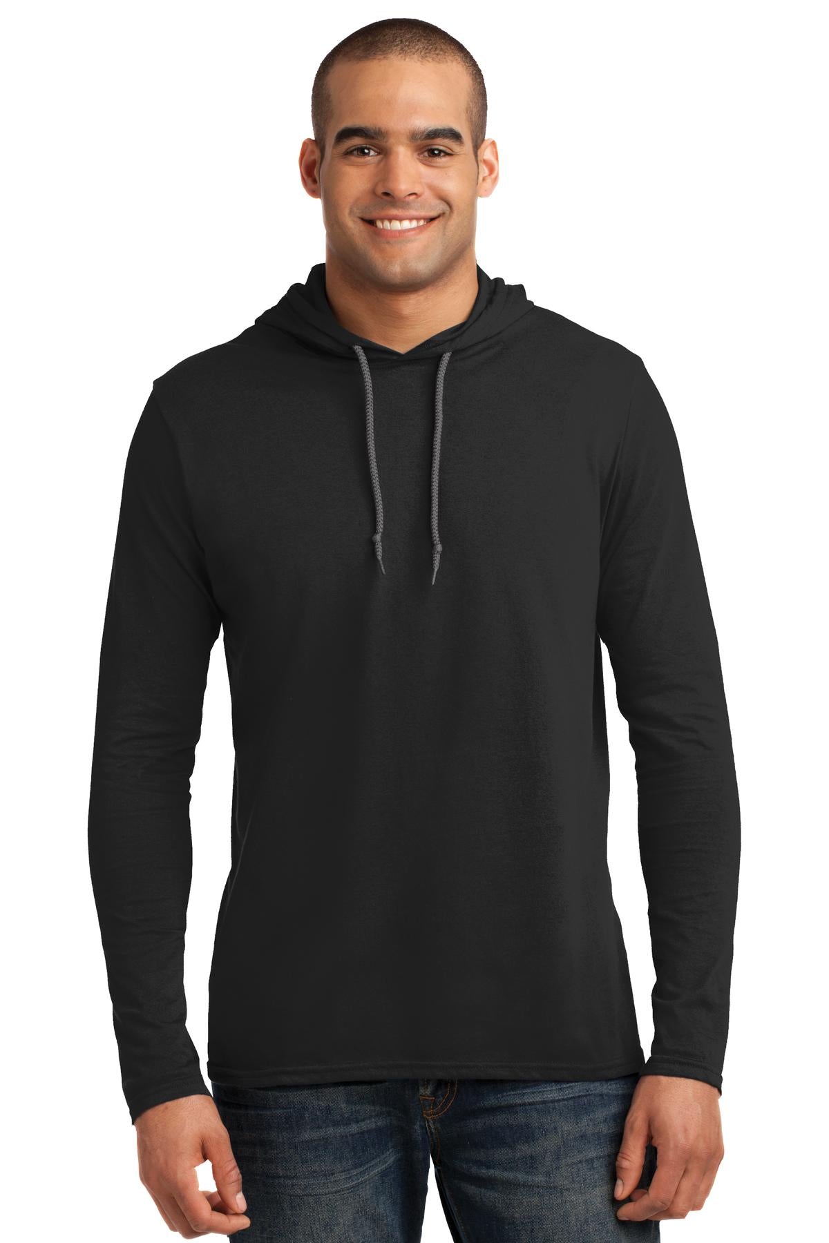 Gildan® 100% Ring Spun Cotton Long Sleeve Hooded T-Shirt