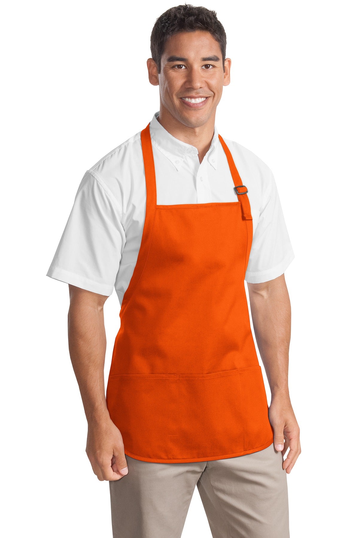 Port Authority® Medium-Length Apron with Pouch Pockets