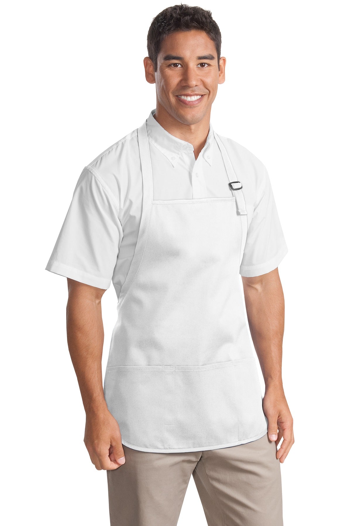 Port Authority® Medium-Length Apron with Pouch Pockets