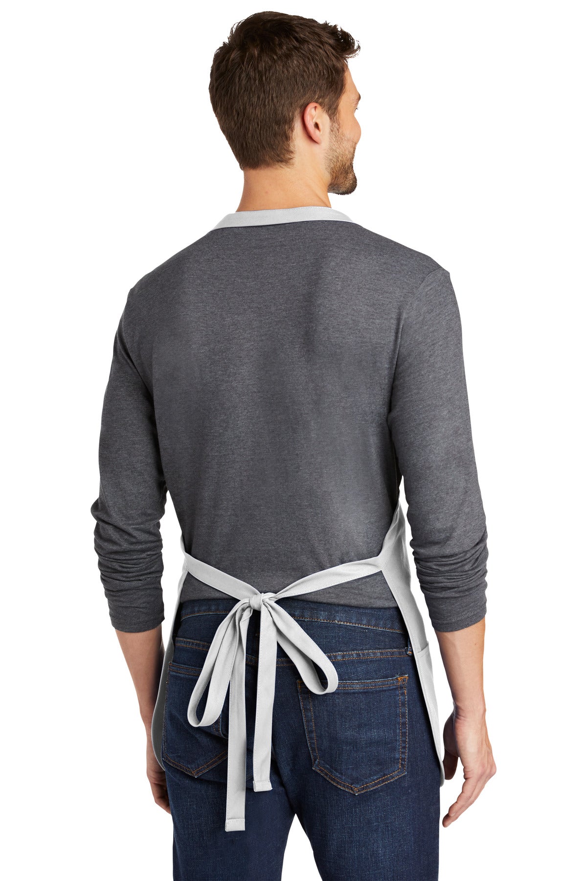 Port Authority® Medium-Length Apron with Pouch Pockets