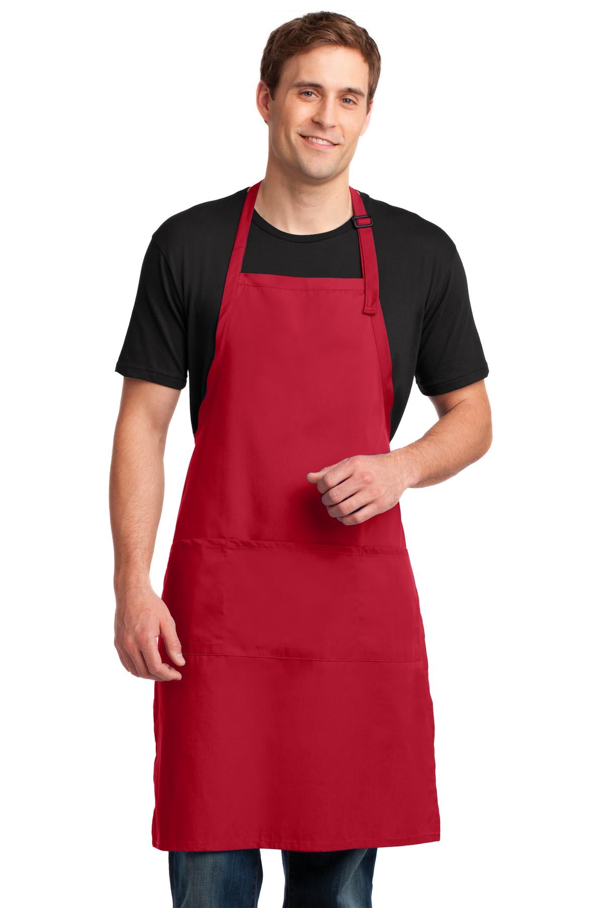 Port Authority® Easy Care Extra Long Bib Apron with Stain Release