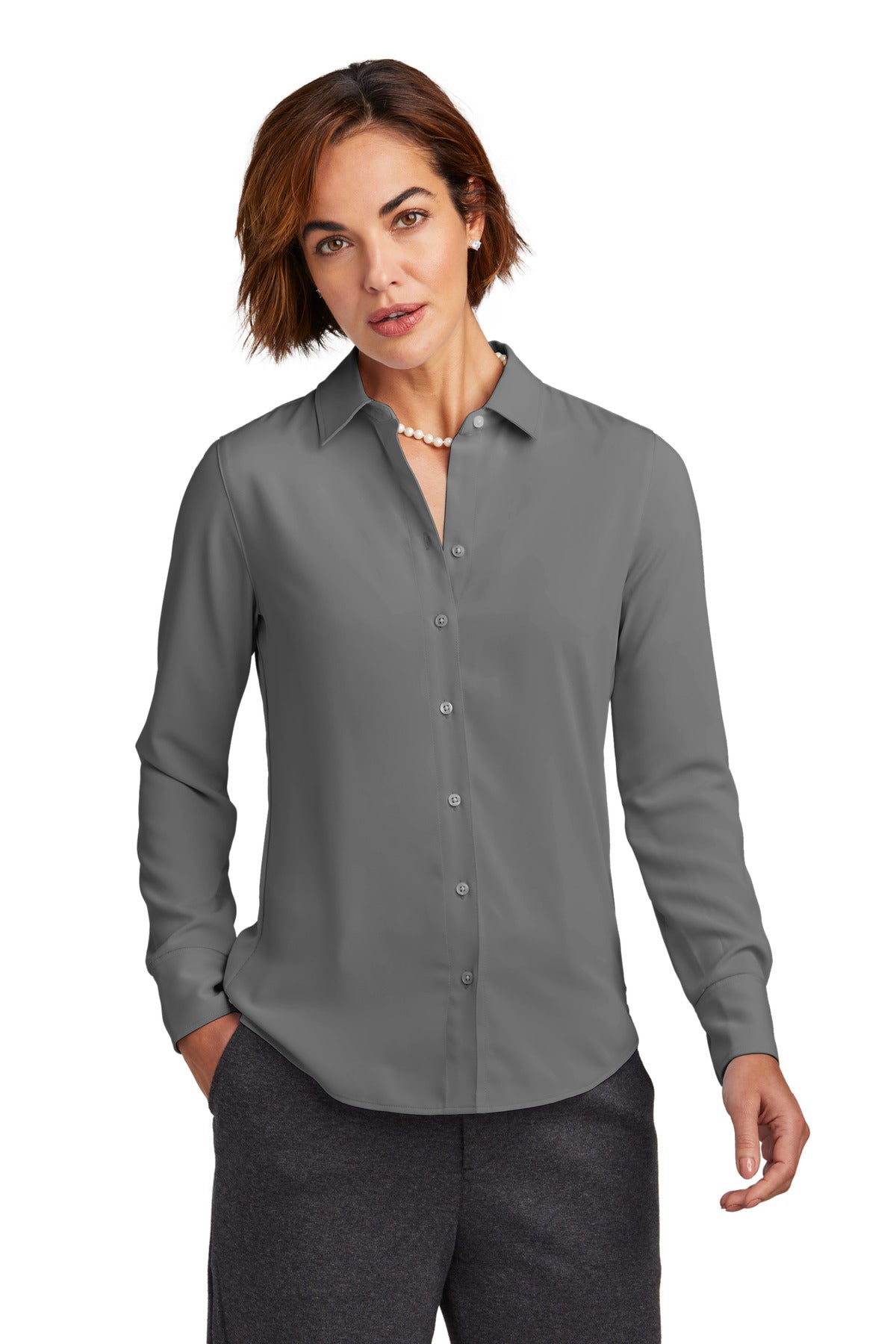 Brooks Brothers® Women's Full-Button Satin Blouse