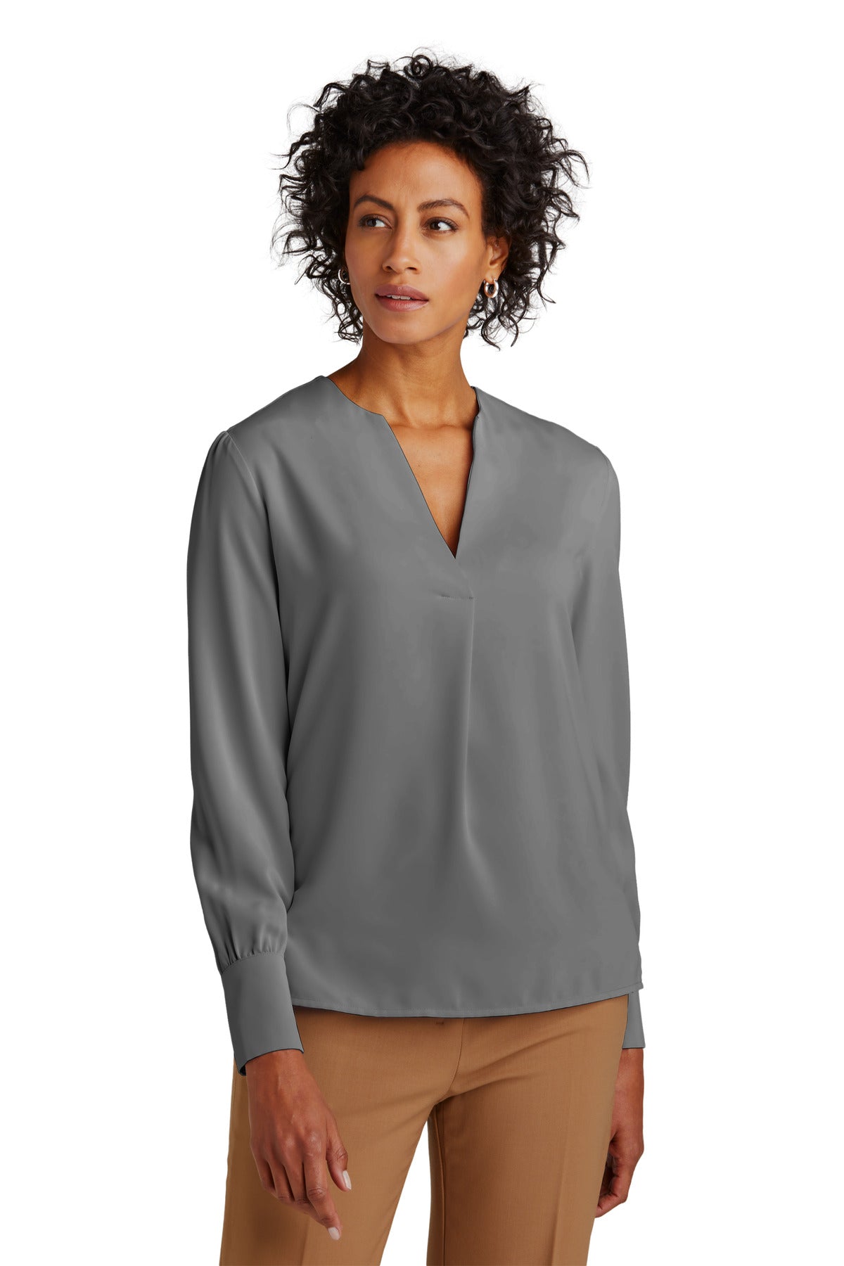 Brooks Brothers® Women's Open-Neck Satin Blouse