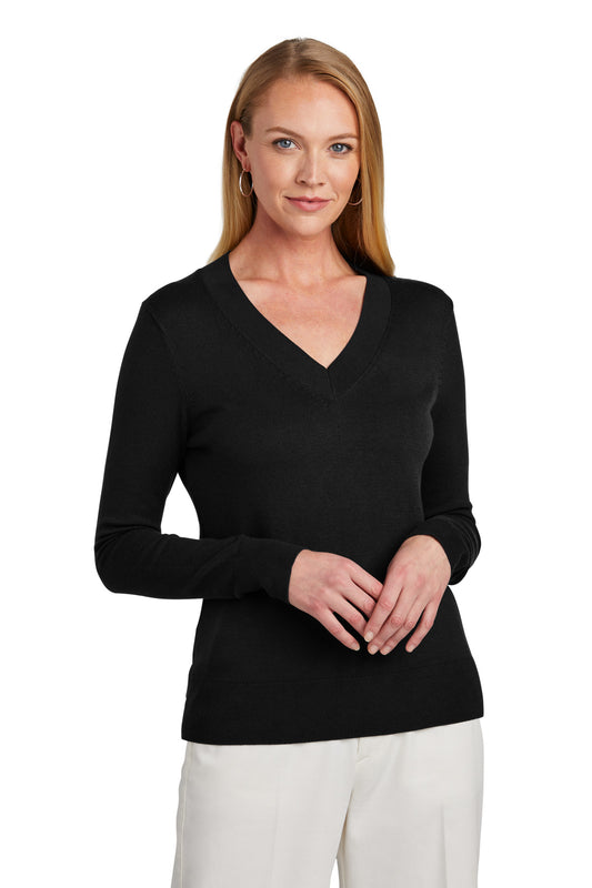 Brooks Brothers® Women's Cotton Stretch V-Neck Sweater