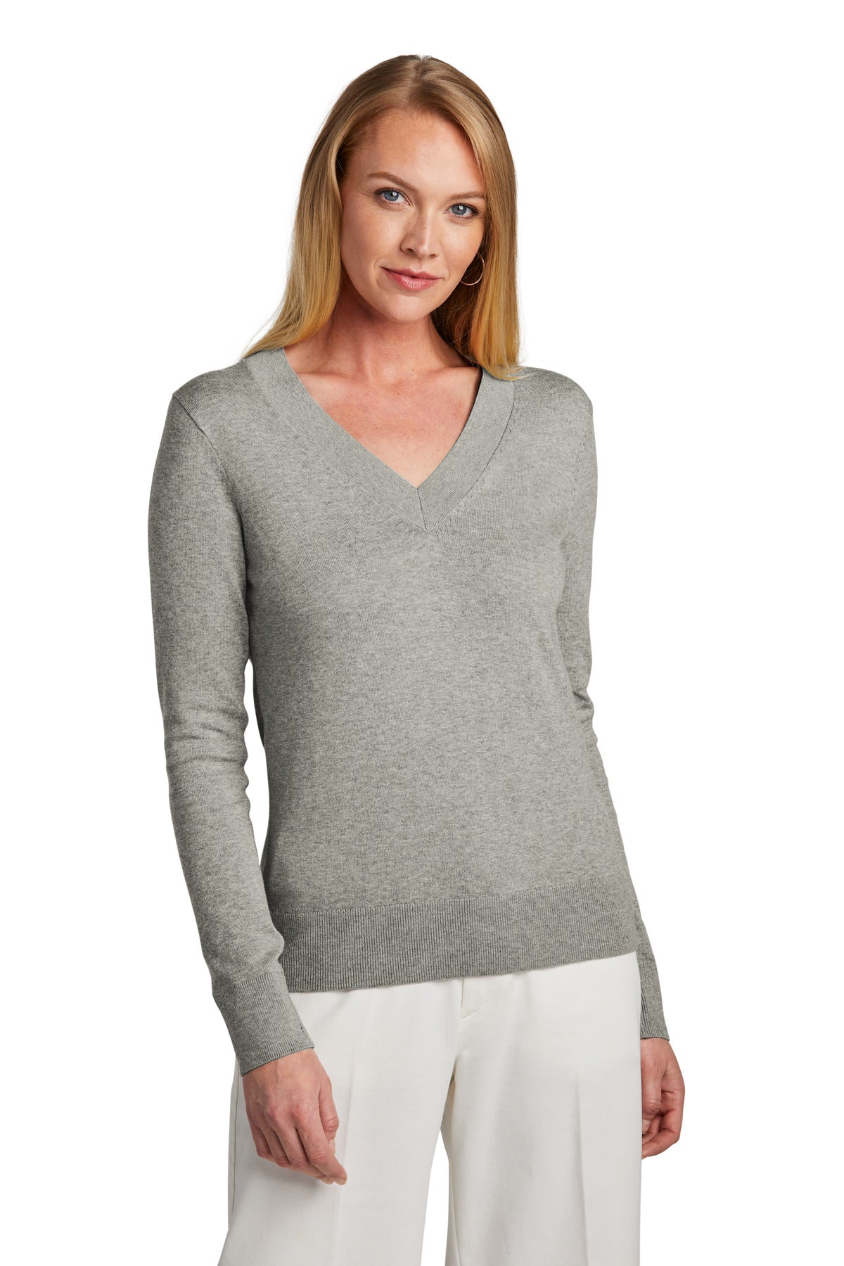 Brooks Brothers® Women's Cotton Stretch V-Neck Sweater