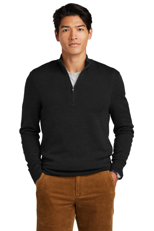 Brooks Brothers® Washable Merino Birdseye 1/4-Zip Sweater