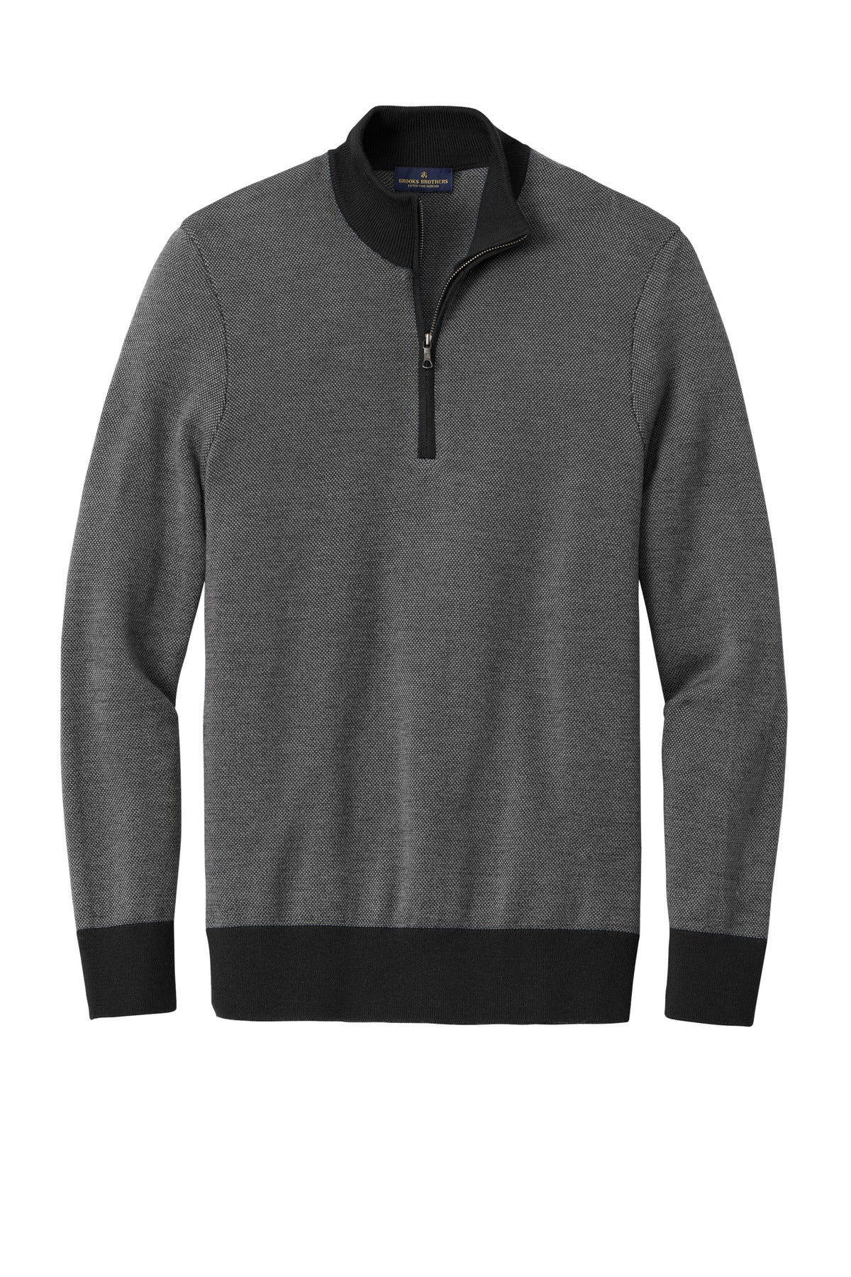 Brooks Brothers® Washable Merino Birdseye 1/4-Zip Sweater