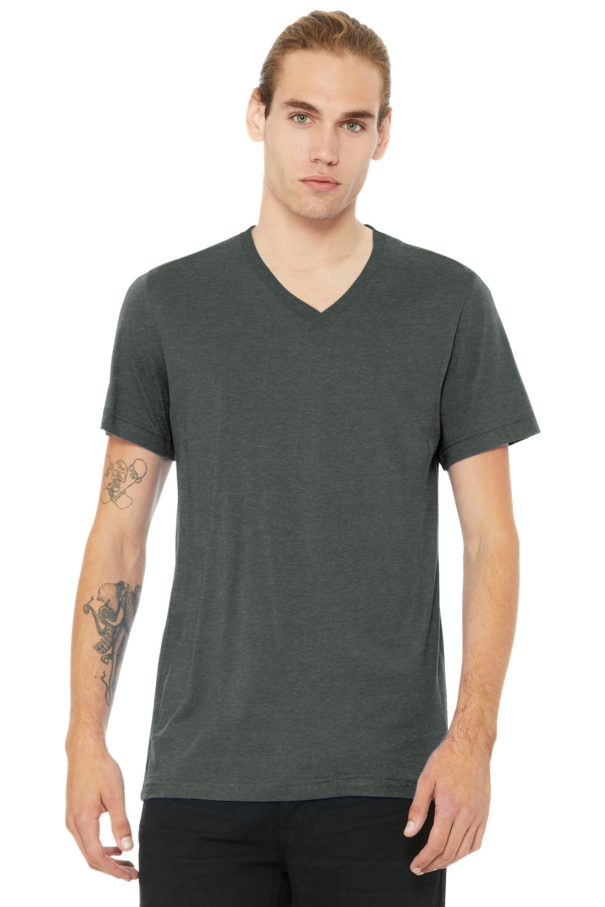 BELLA+CANVAS® Unisex Heather CVC V-Neck Tee