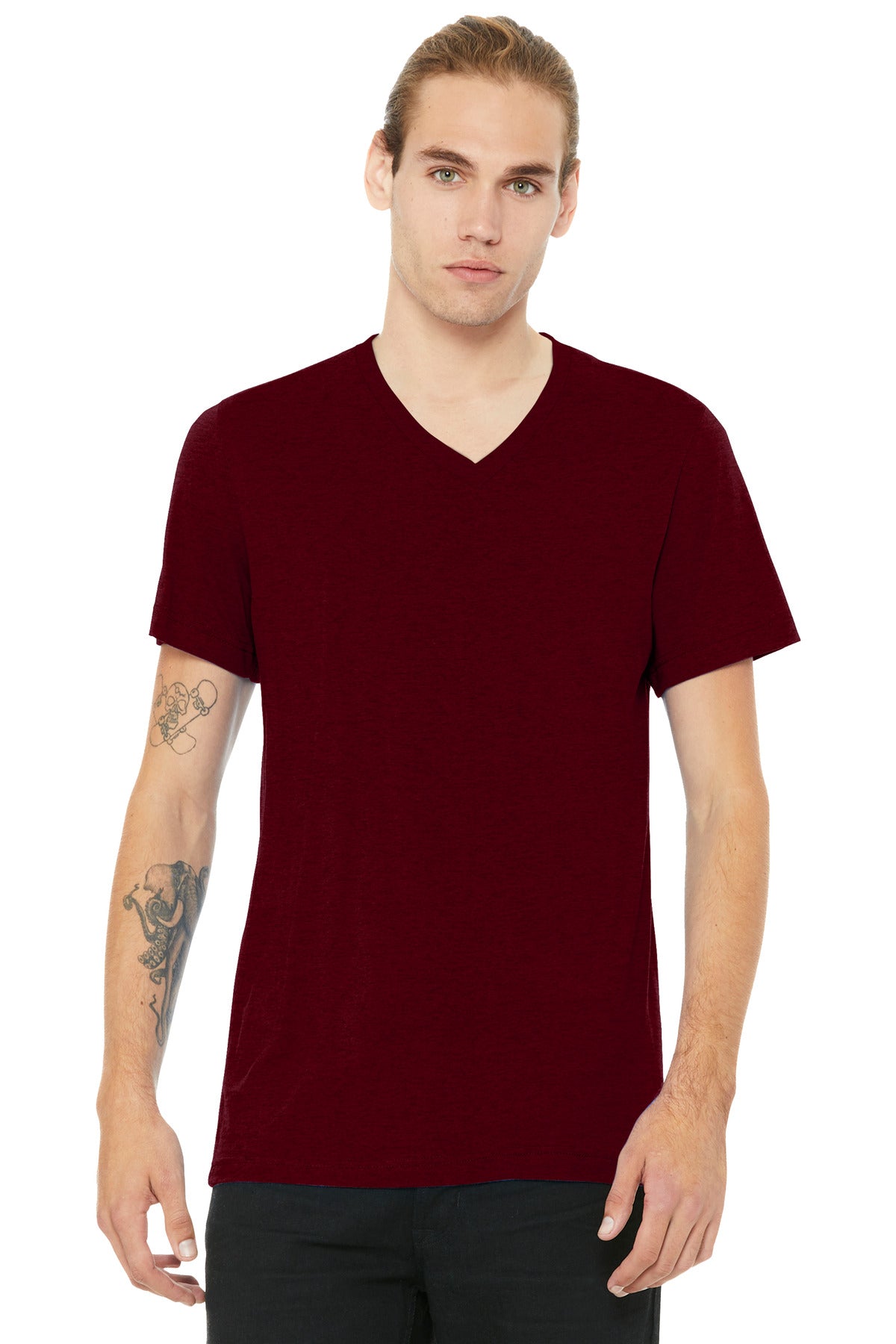 BELLA+CANVAS® Unisex Heather CVC V-Neck Tee