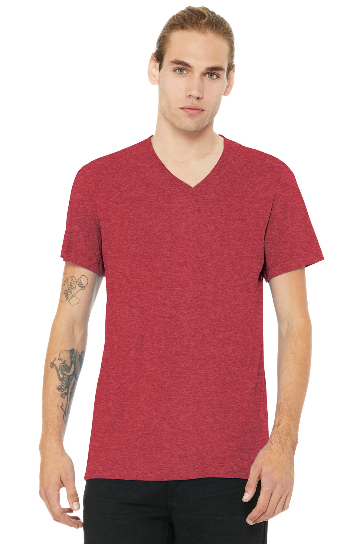 BELLA+CANVAS® Unisex Heather CVC V-Neck Tee