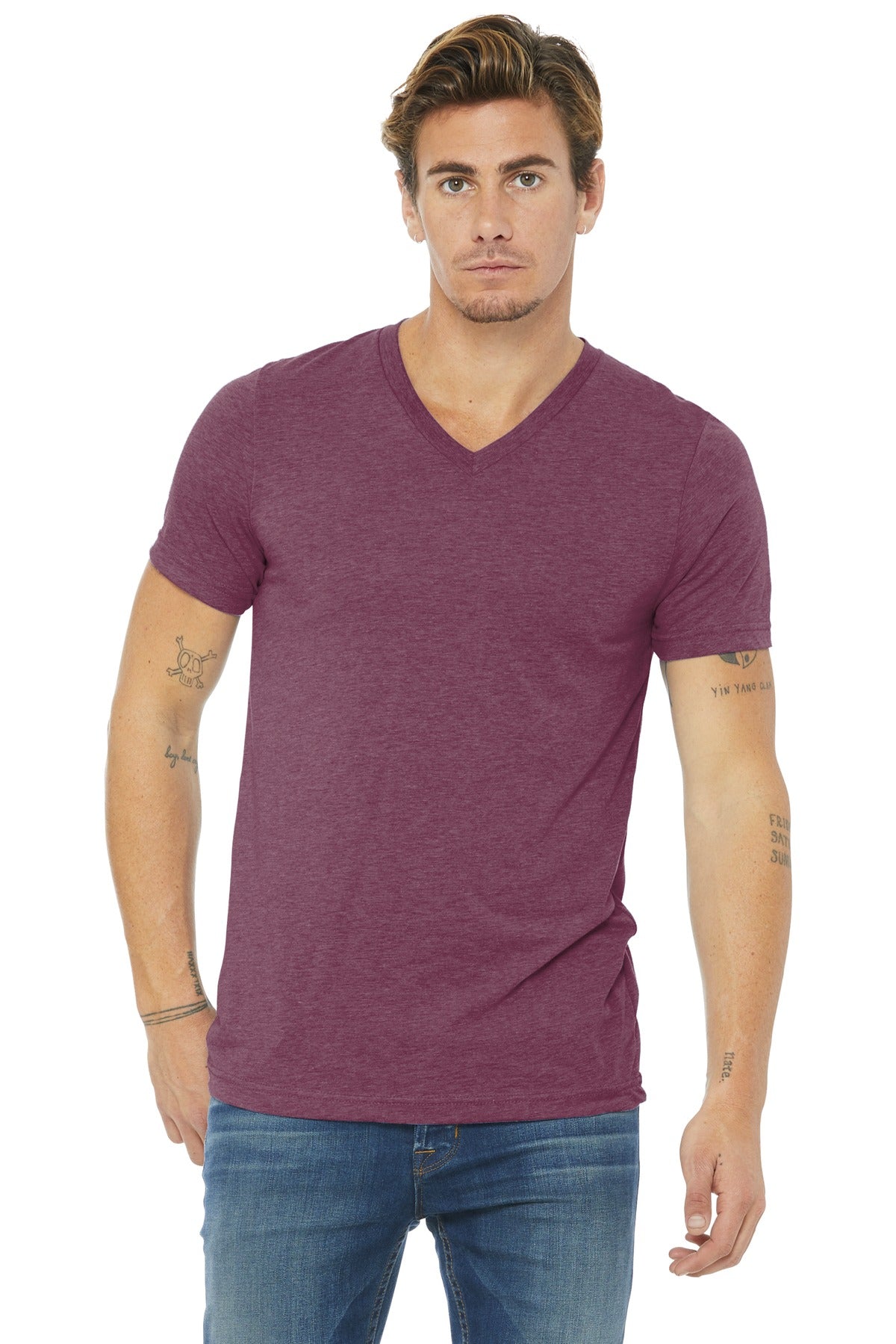 BELLA+CANVAS® Unisex Triblend Short Sleeve V-Neck Te