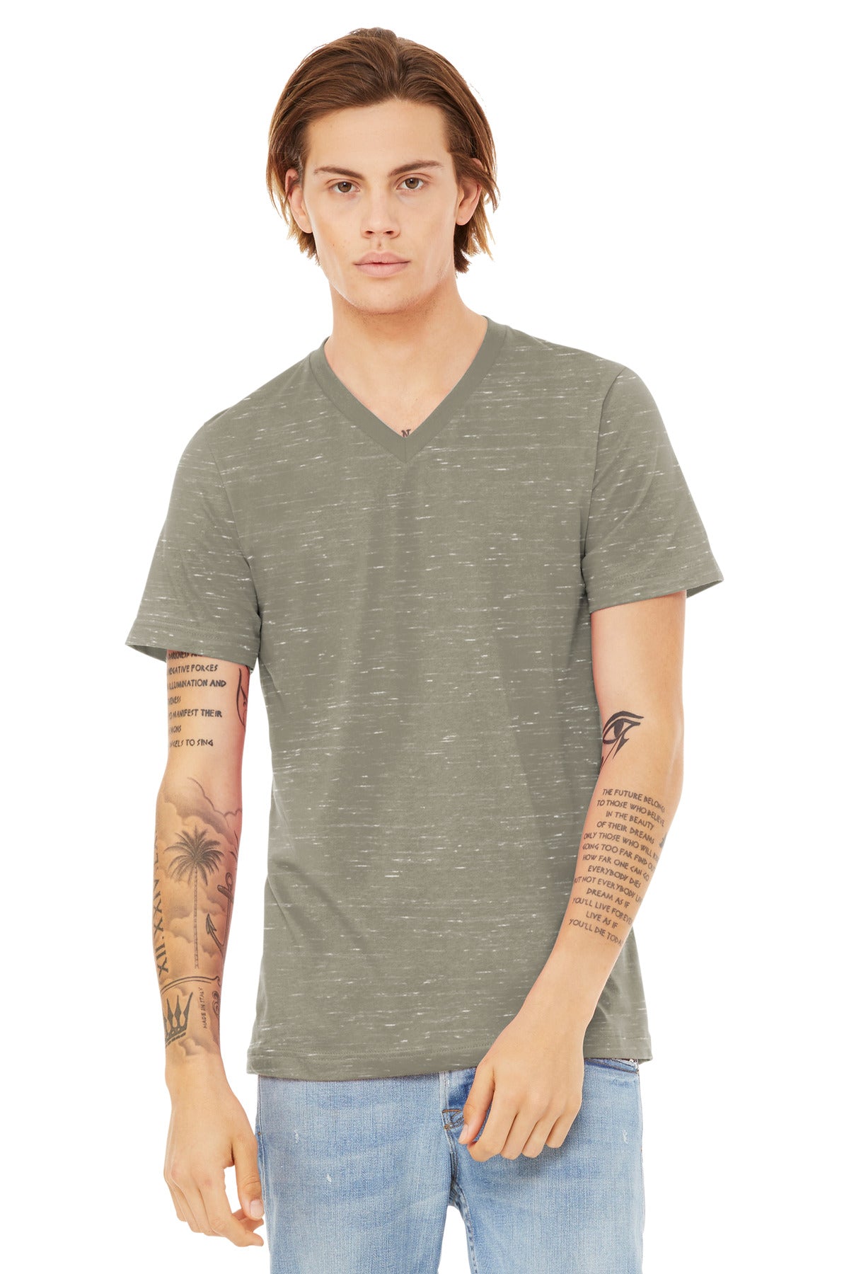 BELLA+CANVAS® Unisex Textured Jersey V-Neck Tee