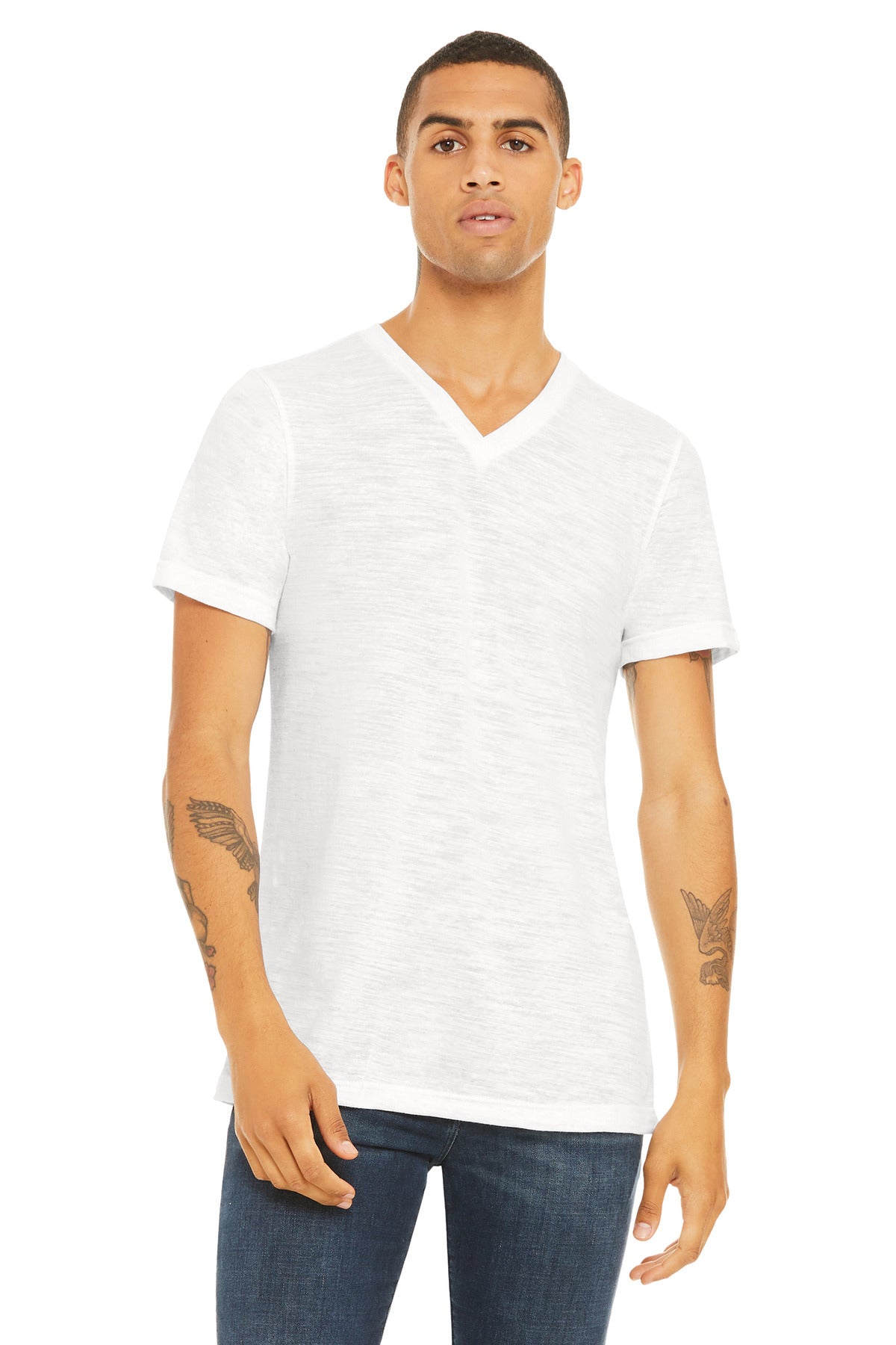 BELLA+CANVAS® Unisex Textured Jersey V-Neck Tee