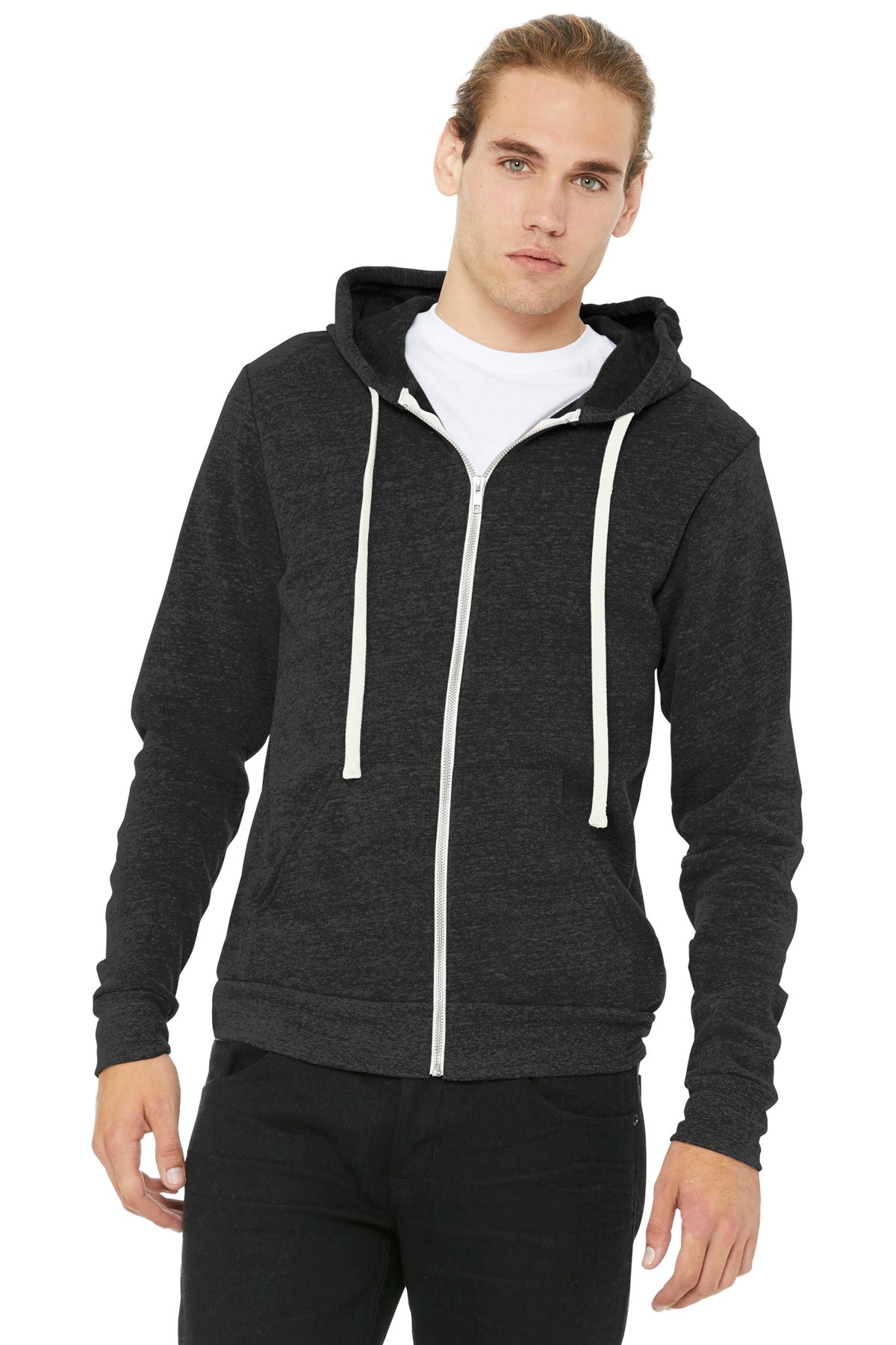 BELLA+CANVAS® Unisex Triblend Sponge Fleece Full-Zip Hoodie