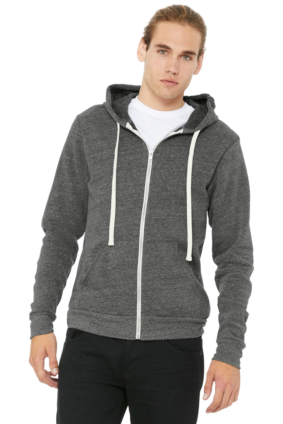 BELLA+CANVAS® Unisex Triblend Sponge Fleece Full-Zip Hoodie